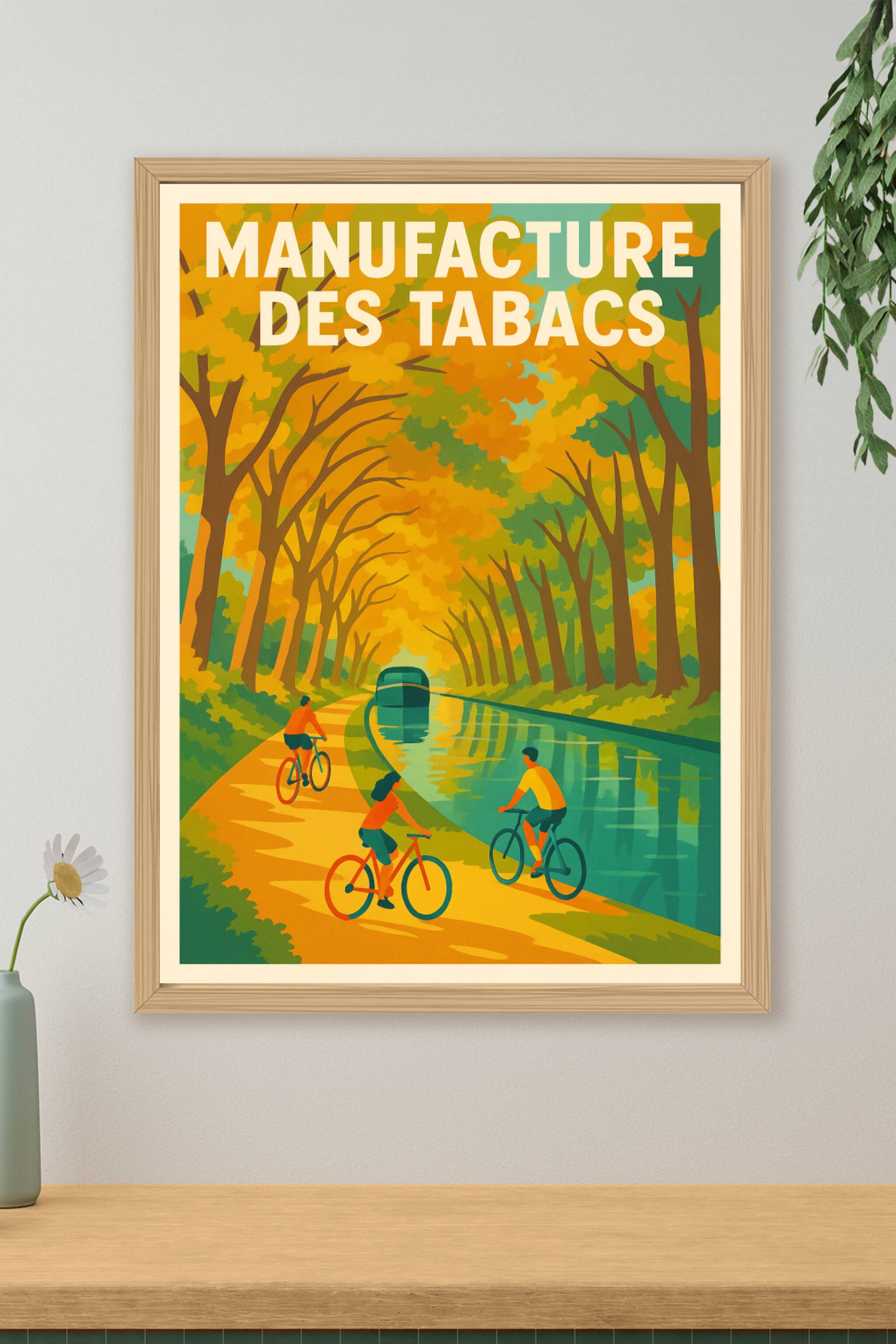 Affiche de Manufacture des Tabacs - Évasion automnale le long du canal