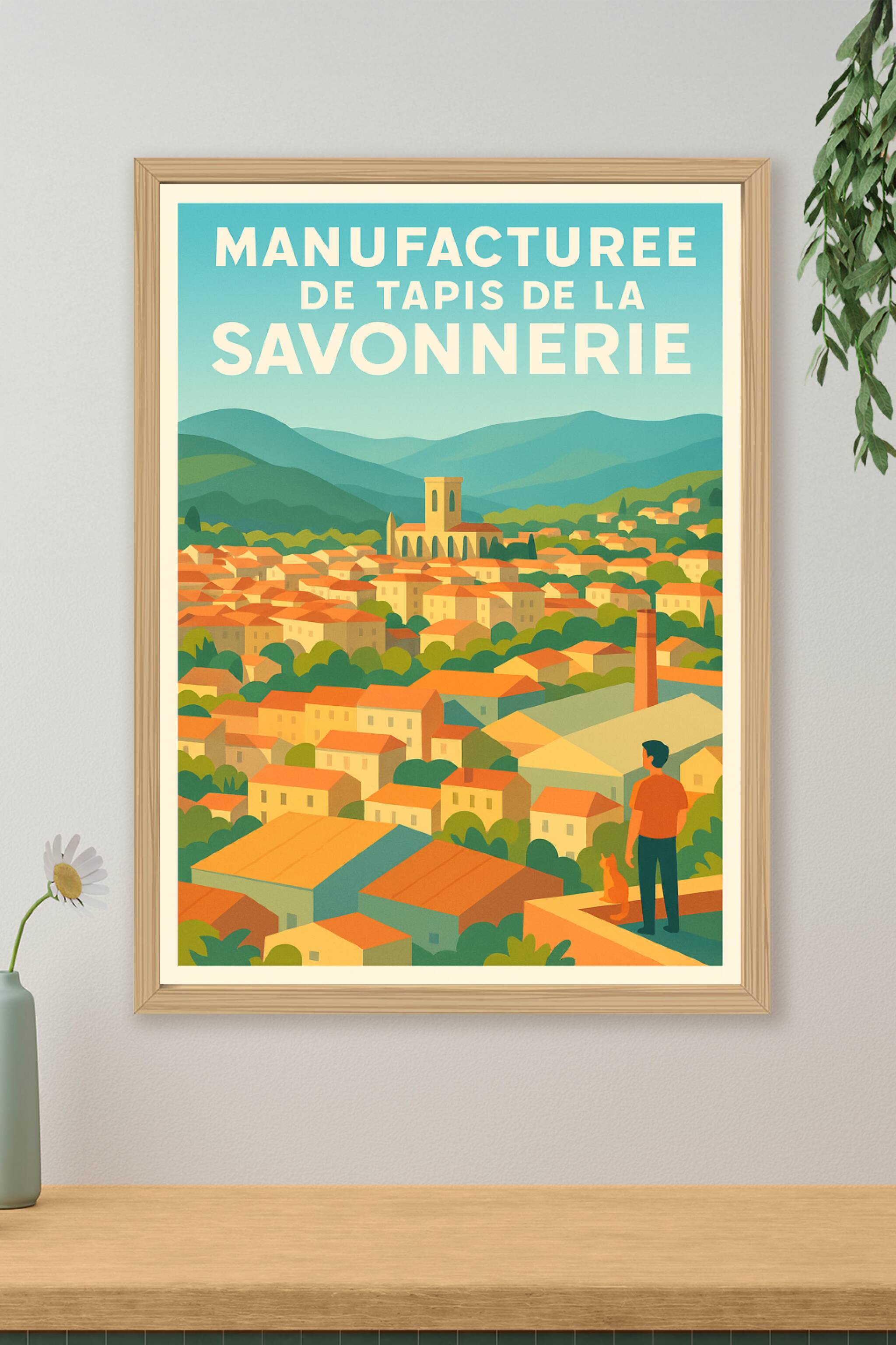 Affiche de La Savonnerie - L'élégance du patrimoine textile français