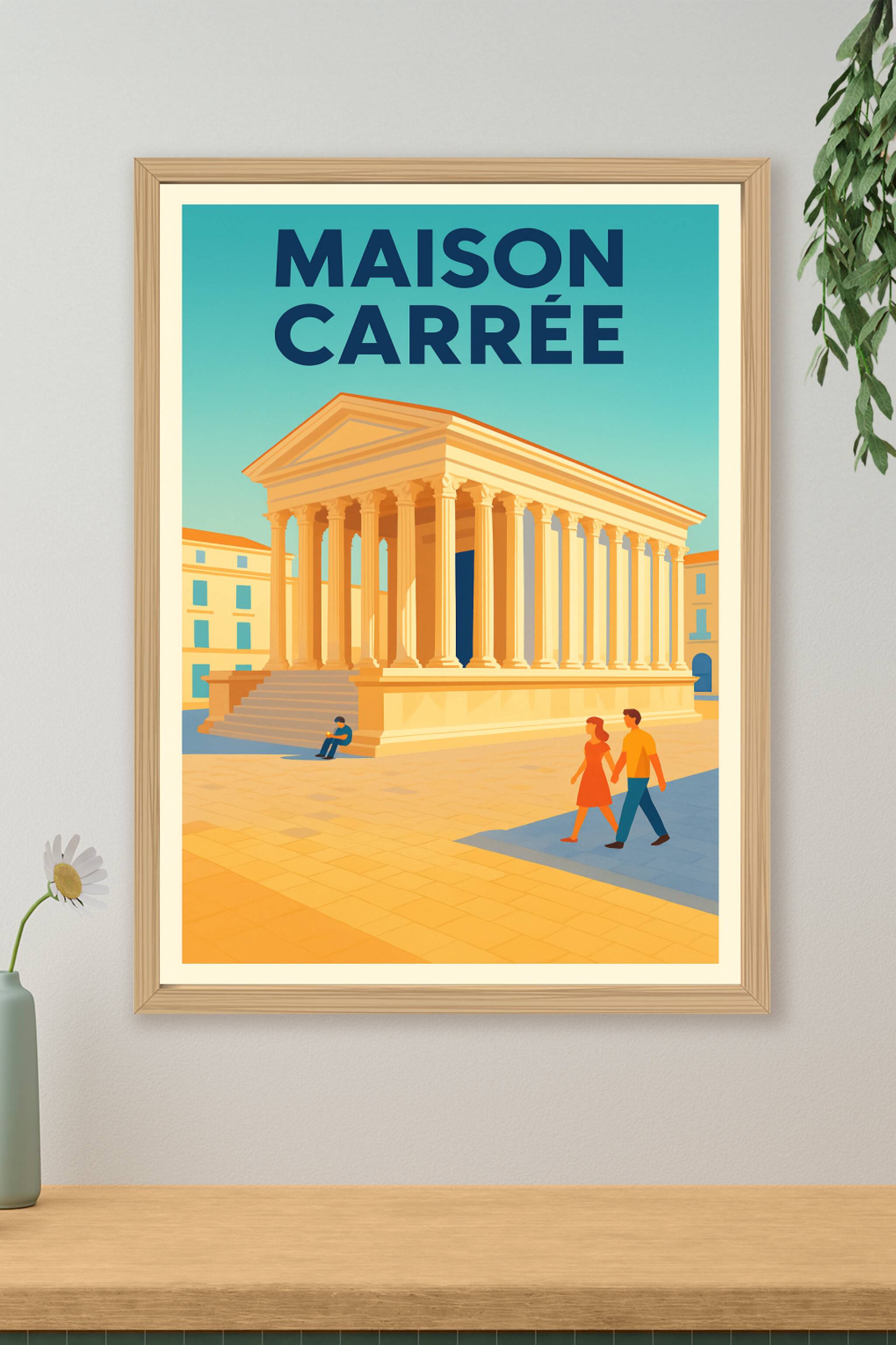 Affiche de Maison Carrée - L'élégance antique au cœur de Nîmes
