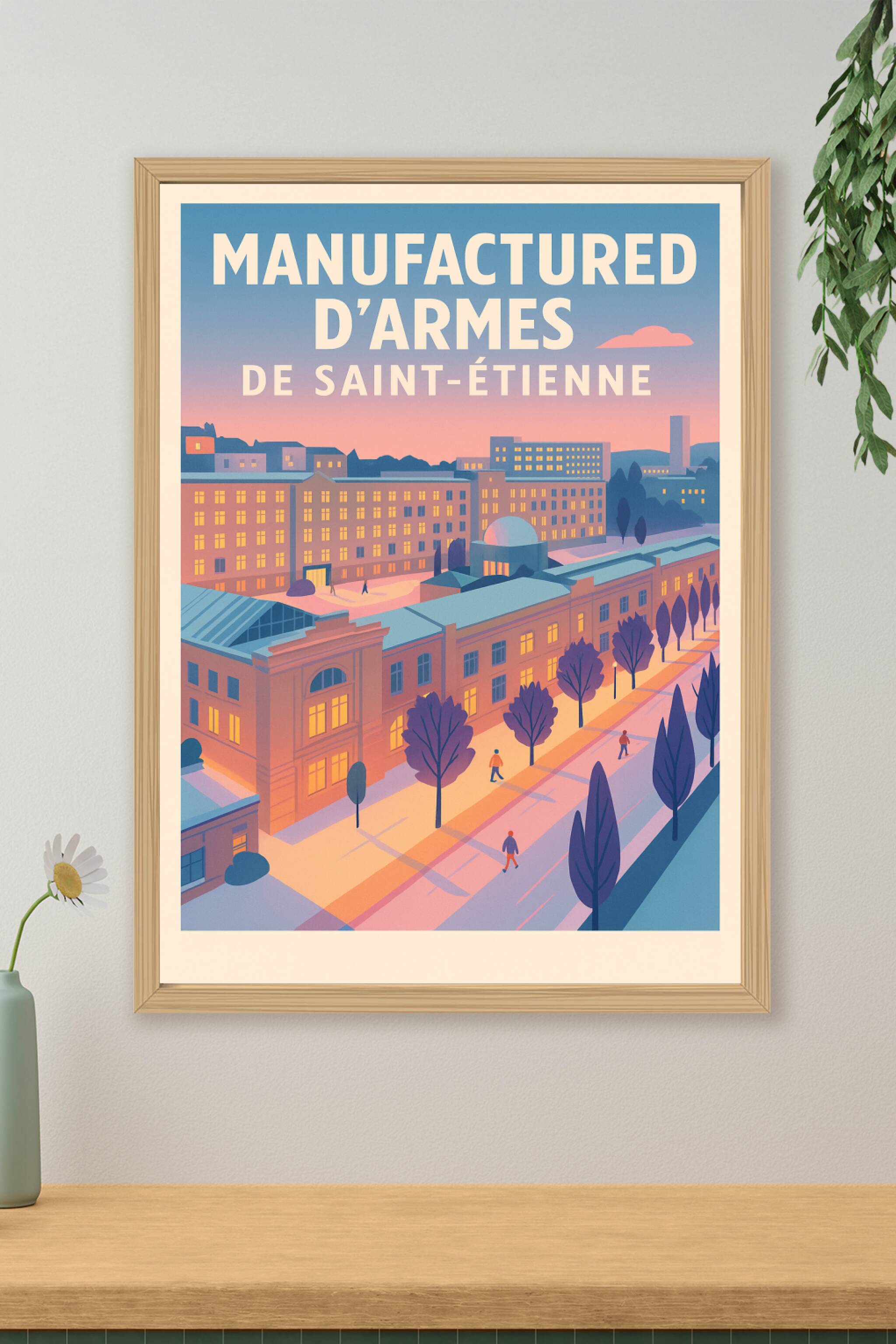 Affiche de Saint-Étienne - L'élégance historique de la Manufacture d'Armes