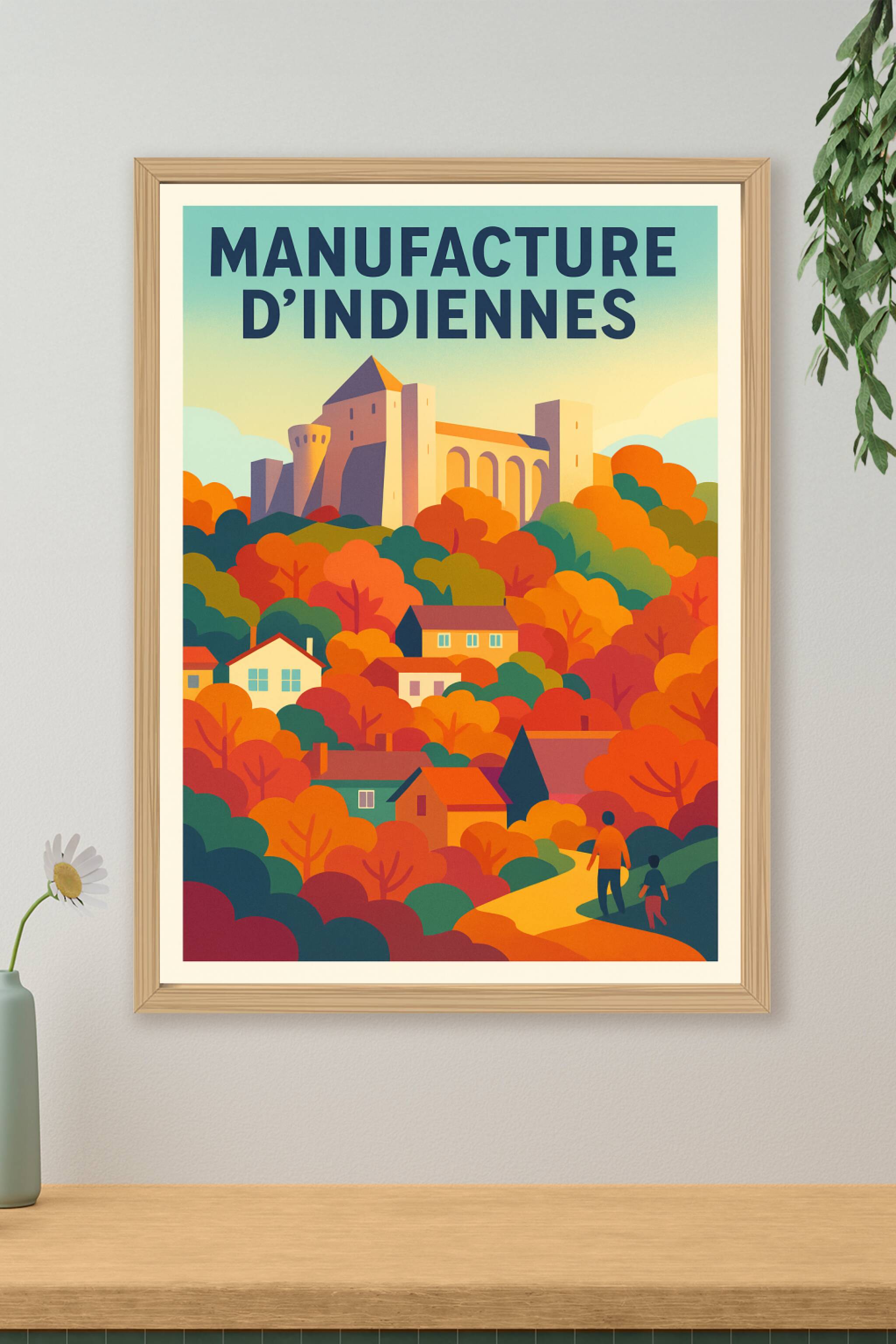Affiche de Manufacture d'Indiennes - L'élégance vintage au cœur de l'histoire