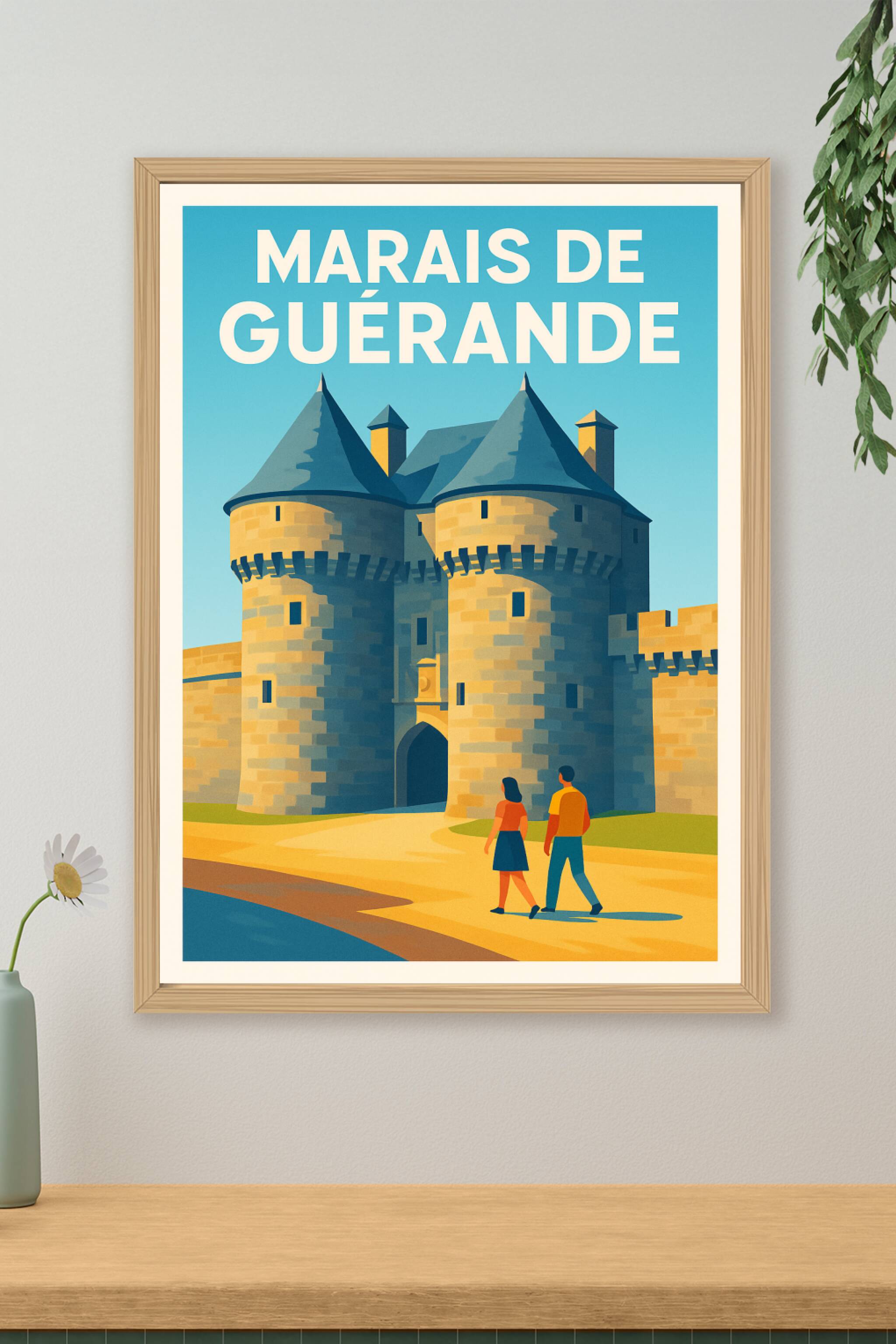 Affiche de Guérande - L'élégance médiévale de la cité de l'or blanc