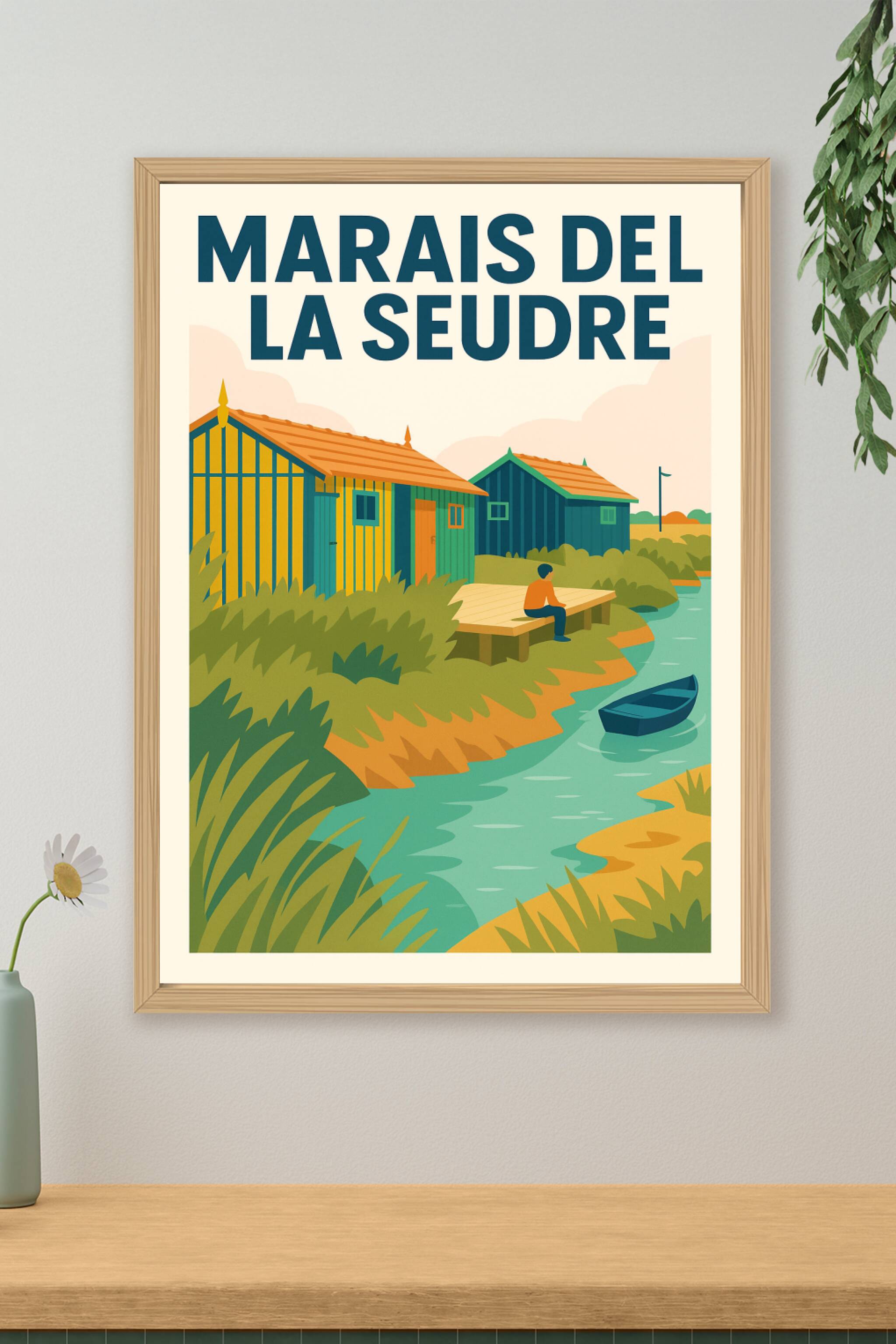 Affiche de Marais de la Seudre - Éclat et Sérénité des Cabanes Colorées