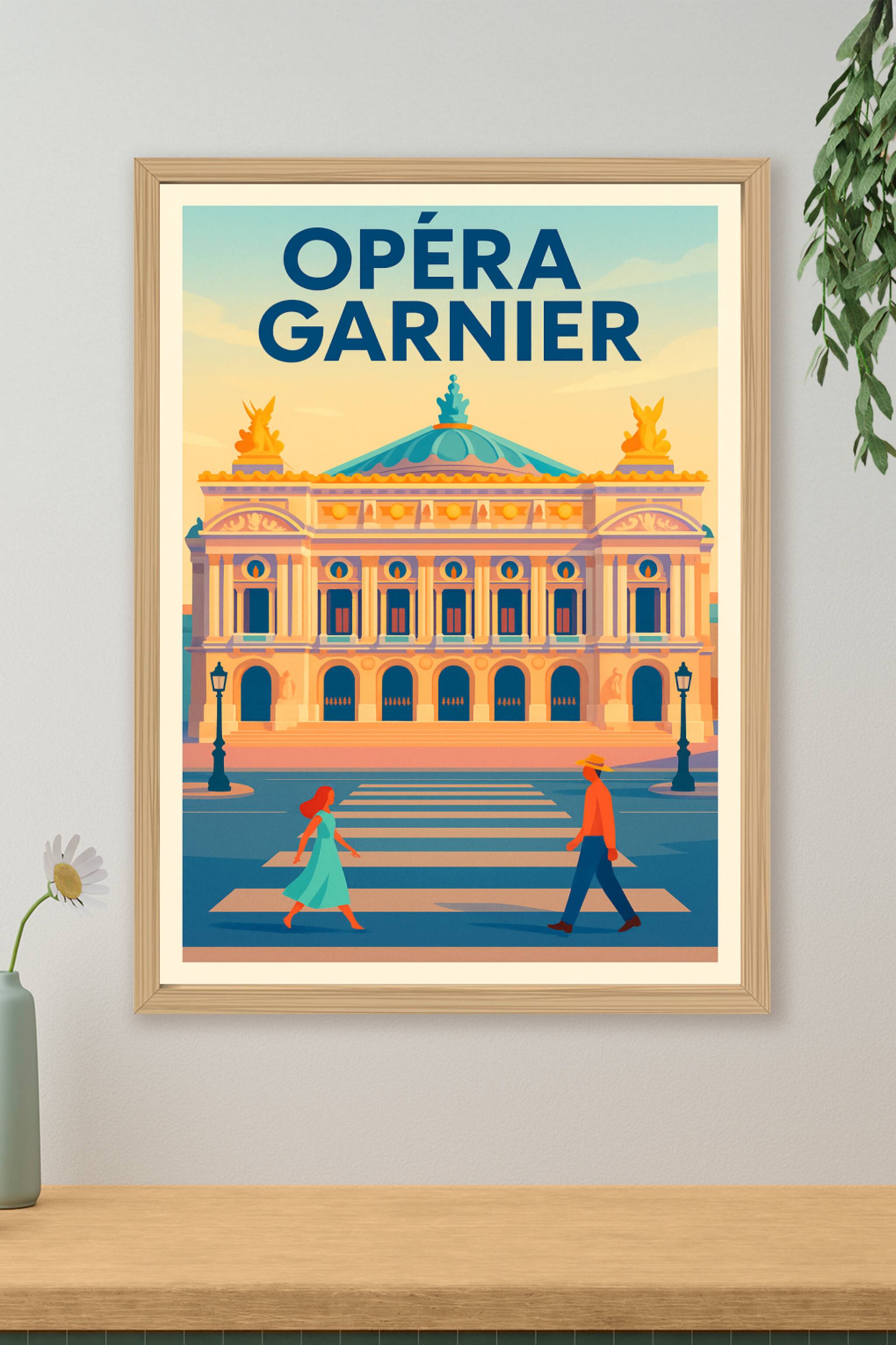 Affiche de Opéra Garnier - L'élégance intemporelle de Paris sur vos murs