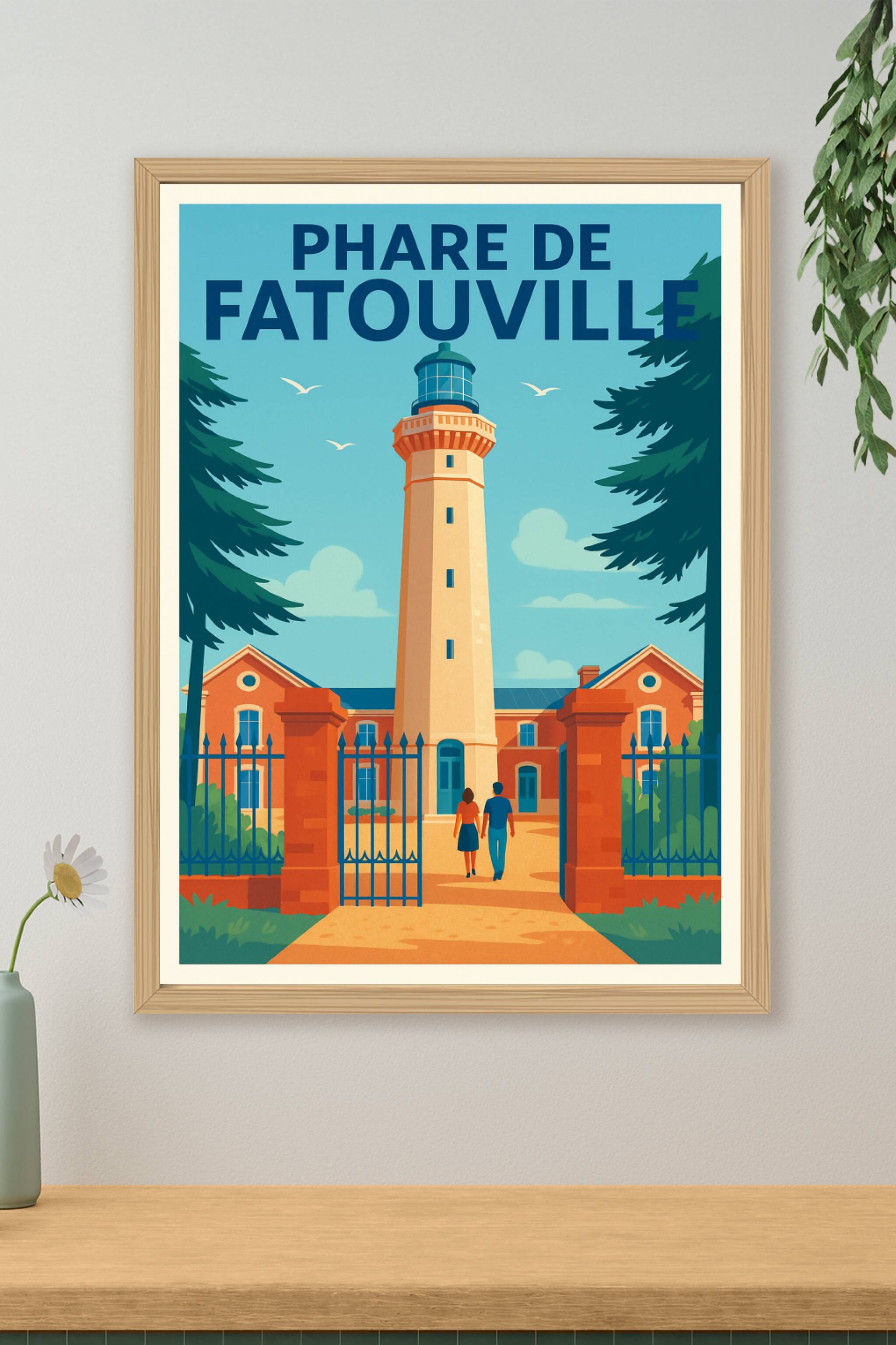 Affiche de Phare de Fatouville - L'élégance vintage du patrimoine normand
