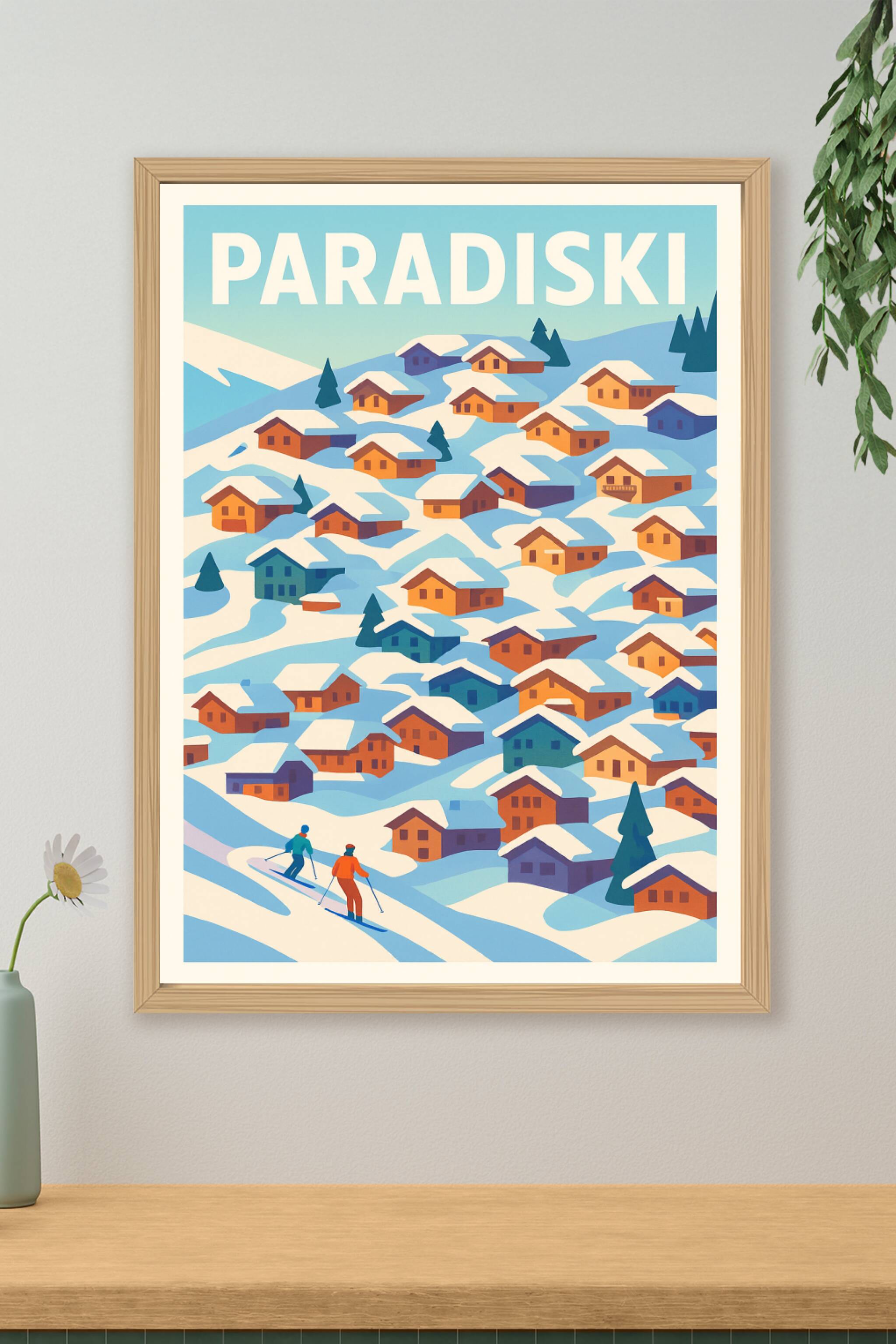 Affiche de Paradiski - L'élégance des sommets enneigés