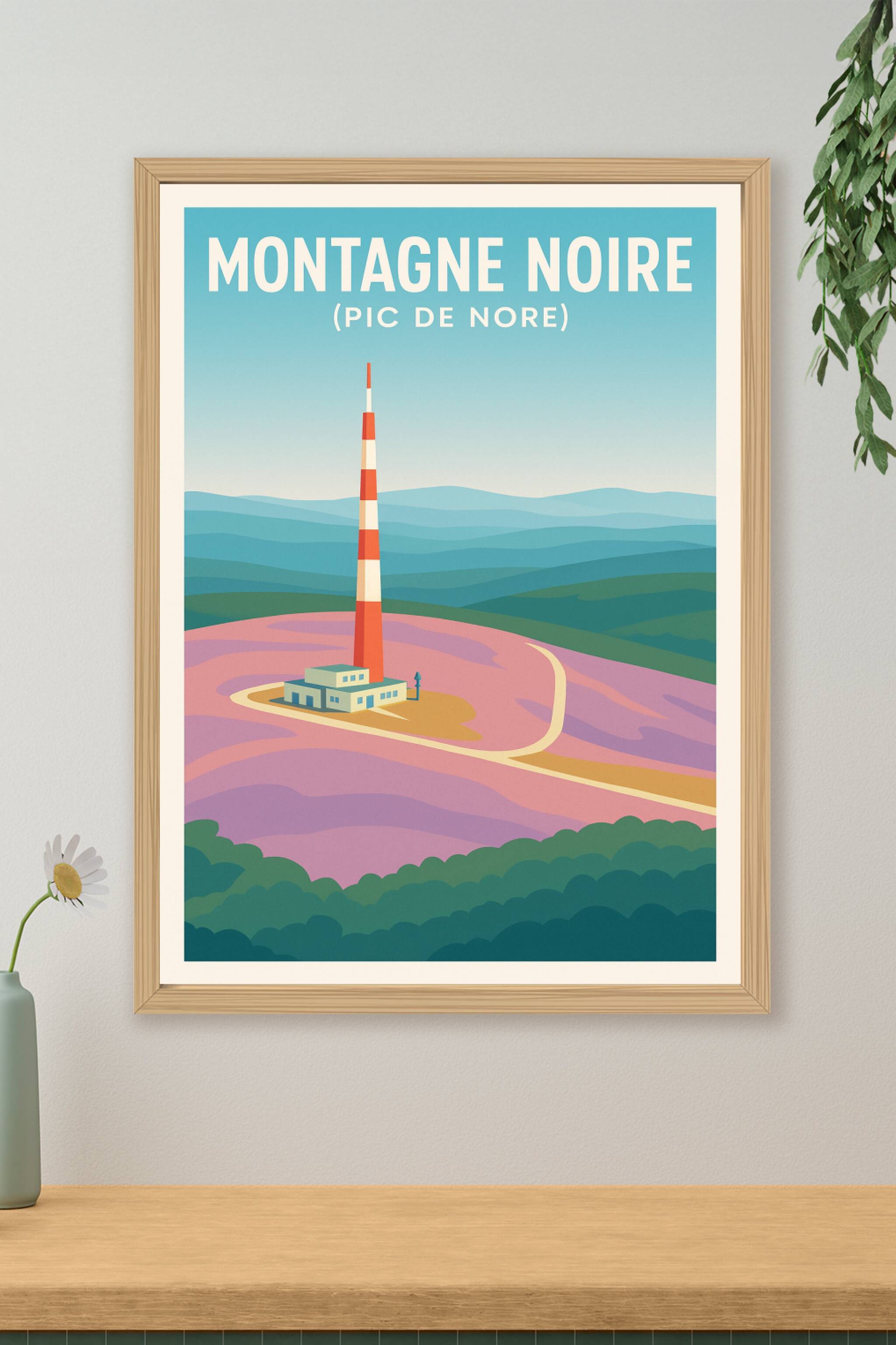 Affiche de Montagne Noire - Le Pic de Nore, sommet emblématique de l'Aude