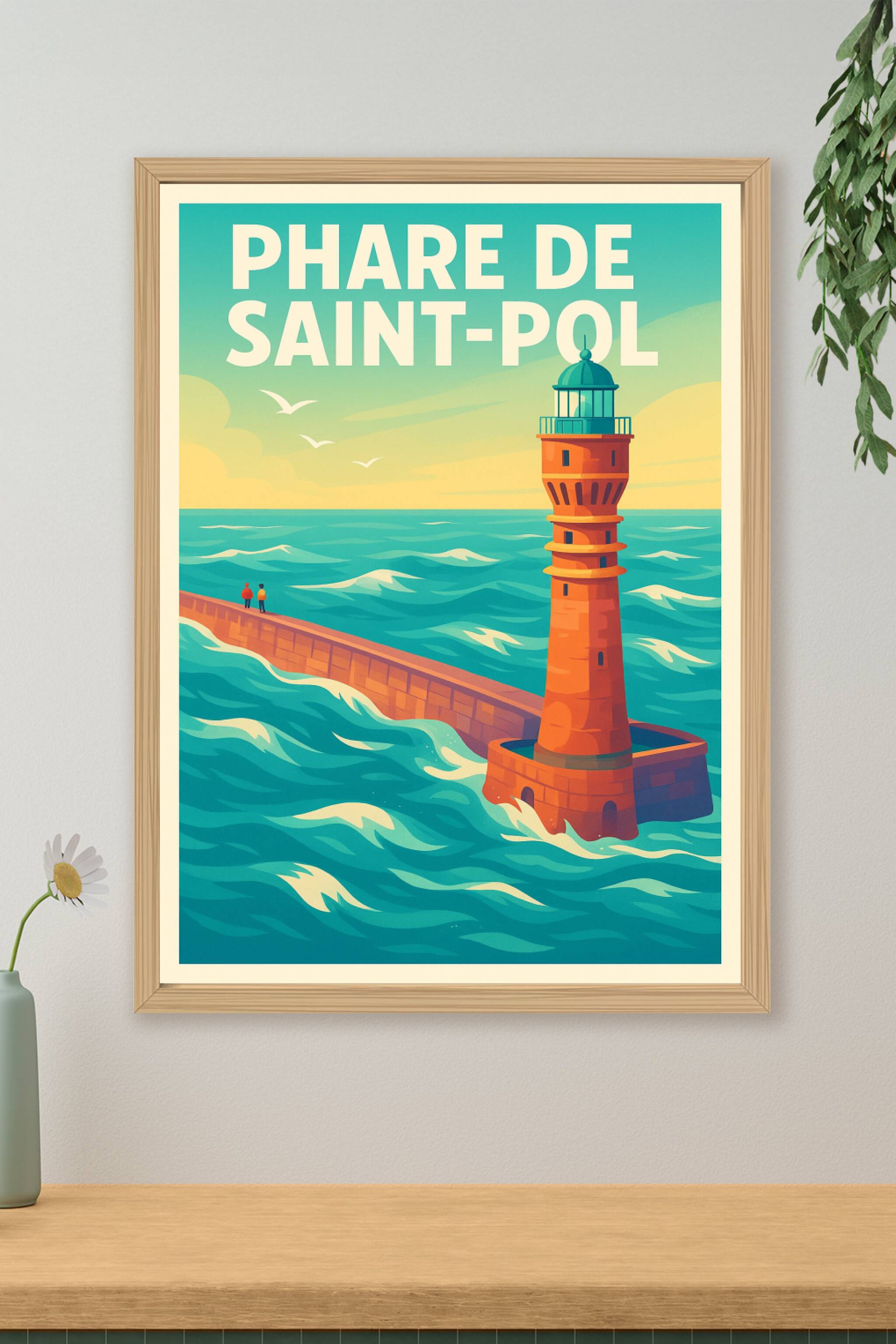Affiche de Phare de Saint-Pol - L'éclat majestueux du littoral dunkerquois