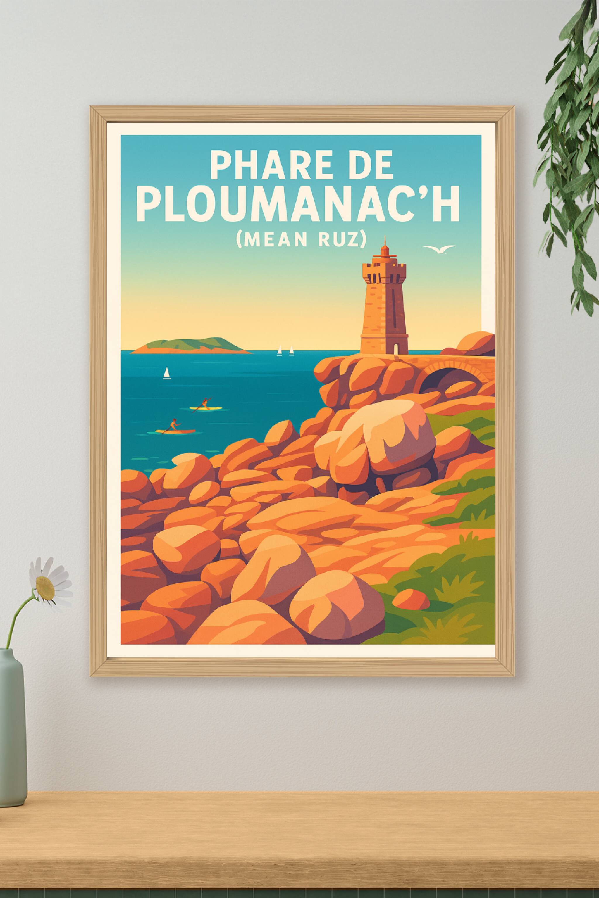Affiche de Phare de Ploumanac'h - L'éclat de la Côte de Granit Rose