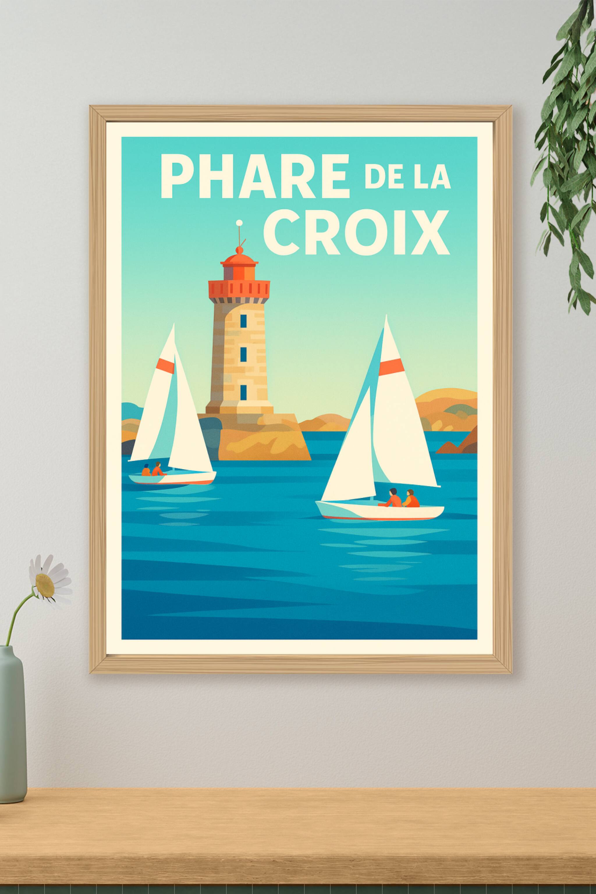 Affiche de Phare de la Croix - L'élégance maritime au format vintage