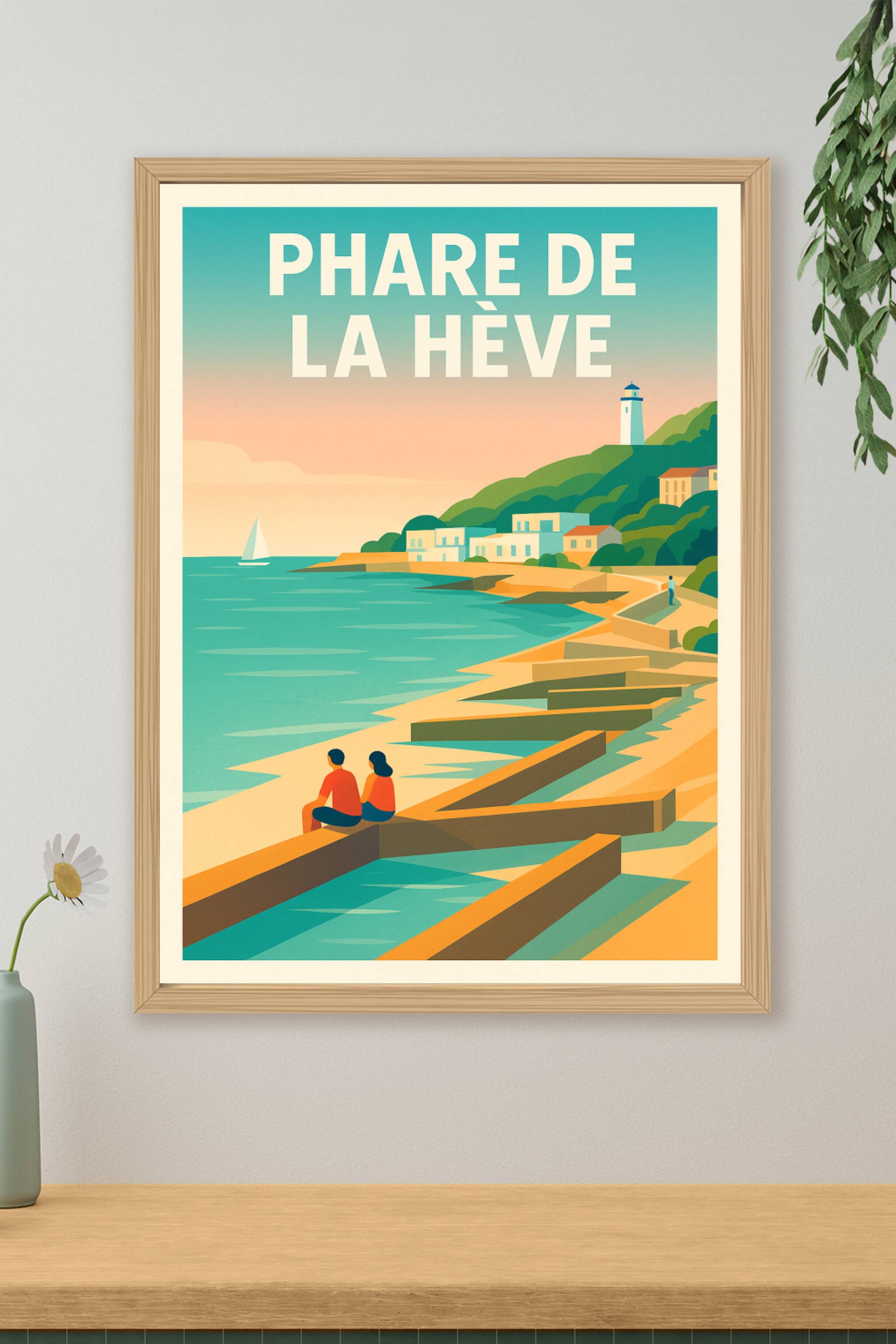 Affiche de Phare de la Hève - Sérénité et lumière sur la côte normande