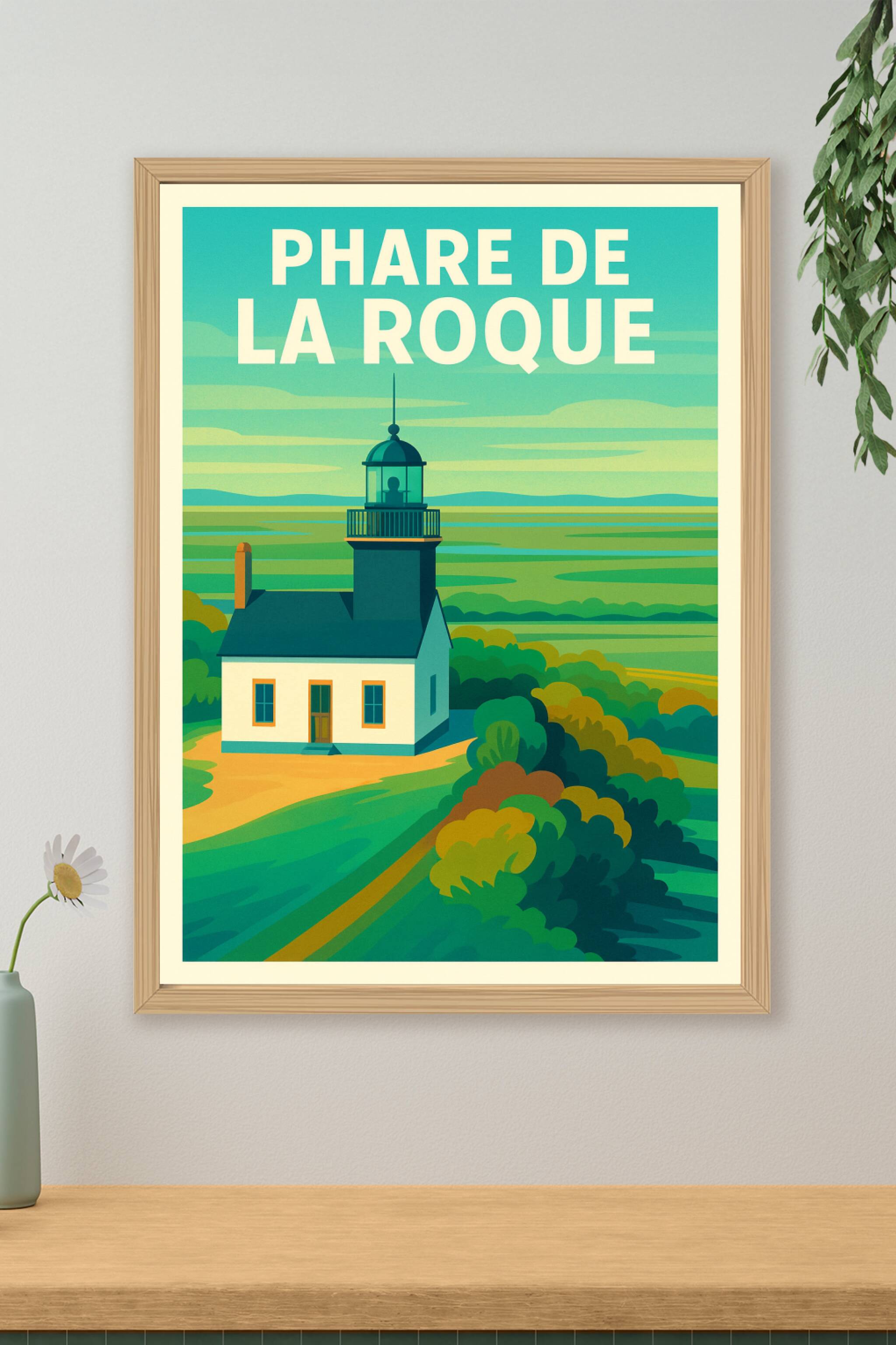 Affiche de Phare de la Roque - L'éclat serein de l'estuaire de la Seine