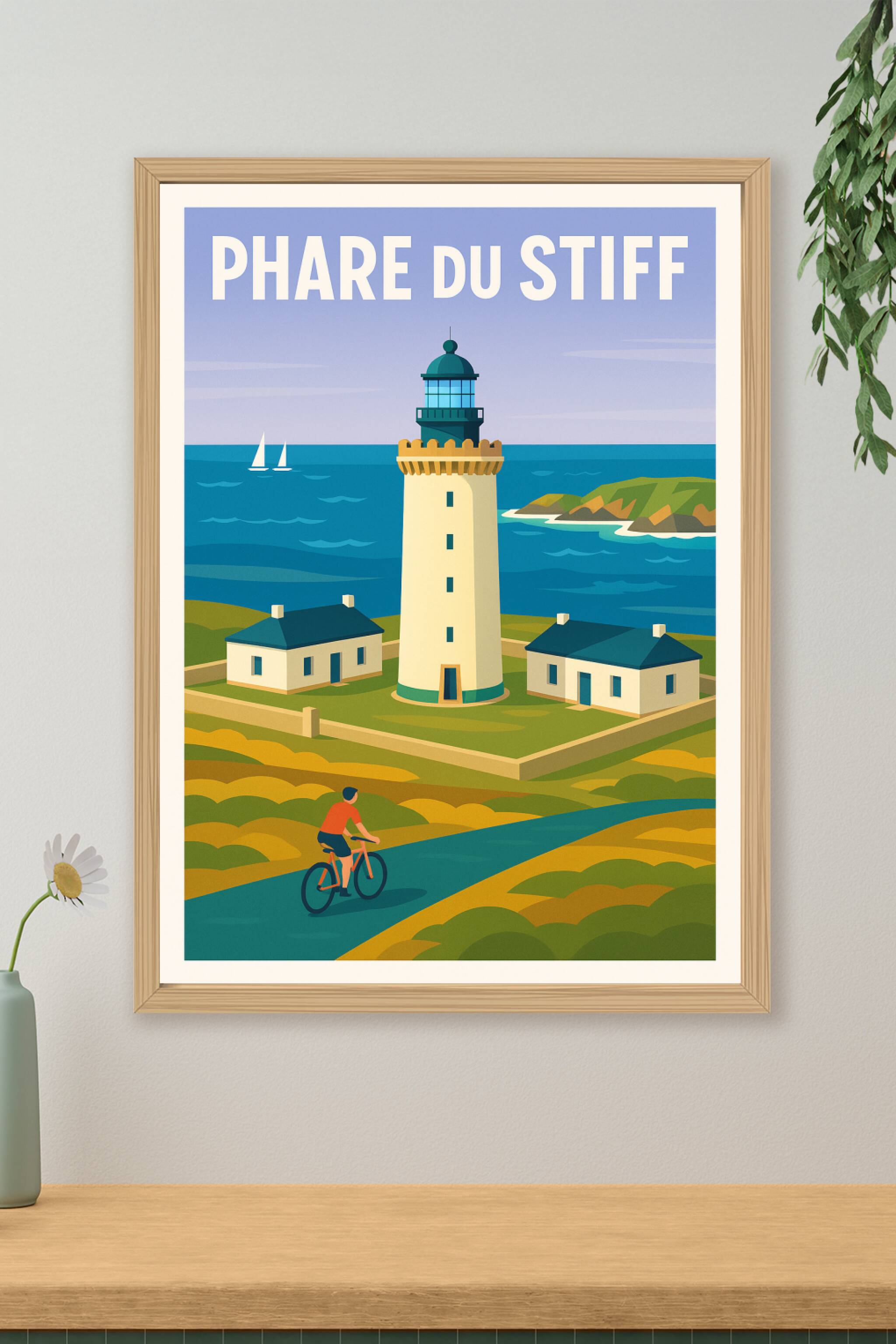 Affiche de Phare du Stiff - L'éclat majestueux de l'île d'Ouessant
