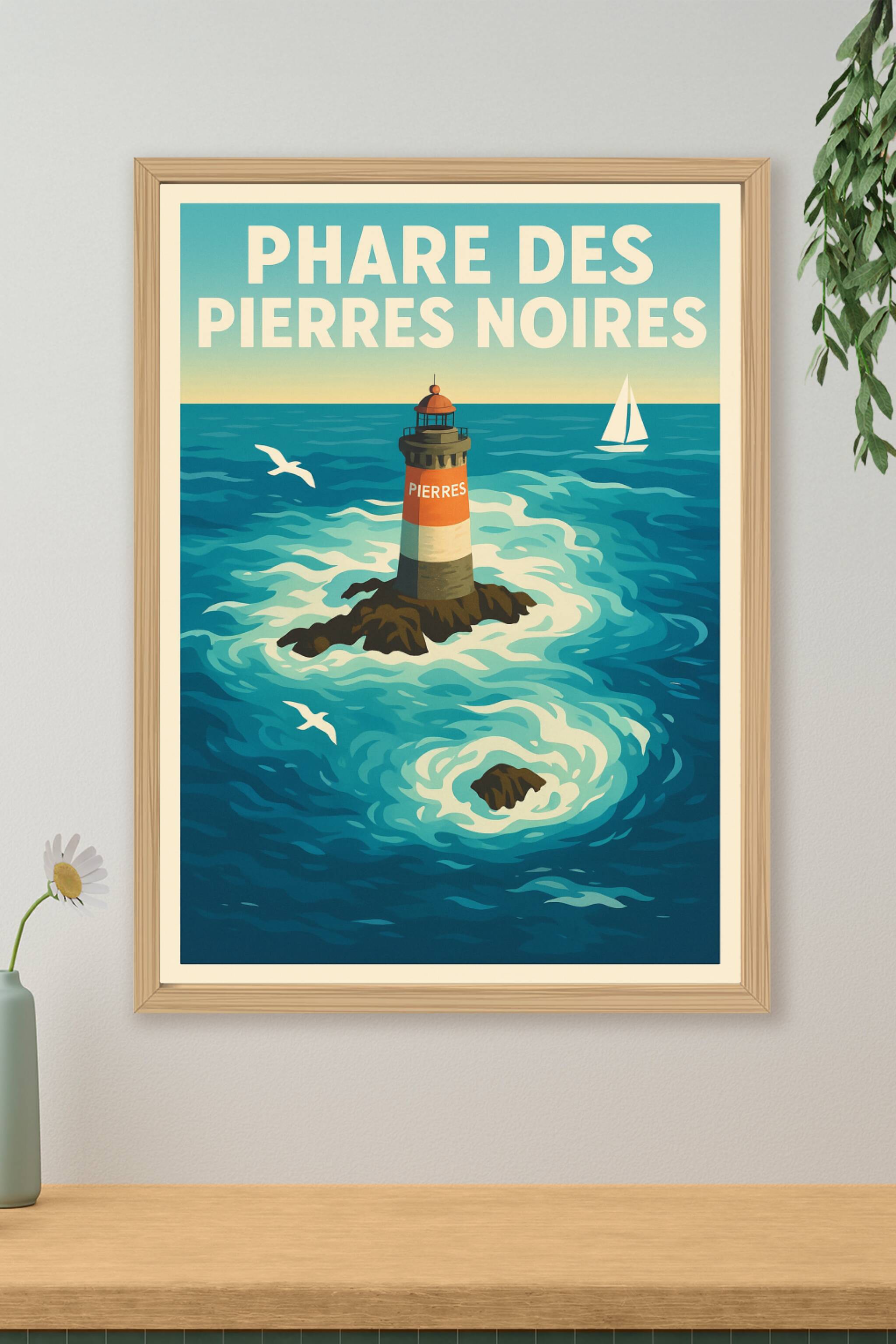 Affiche de Phare des Pierres Noires - L'éclat majestueux du Finistère