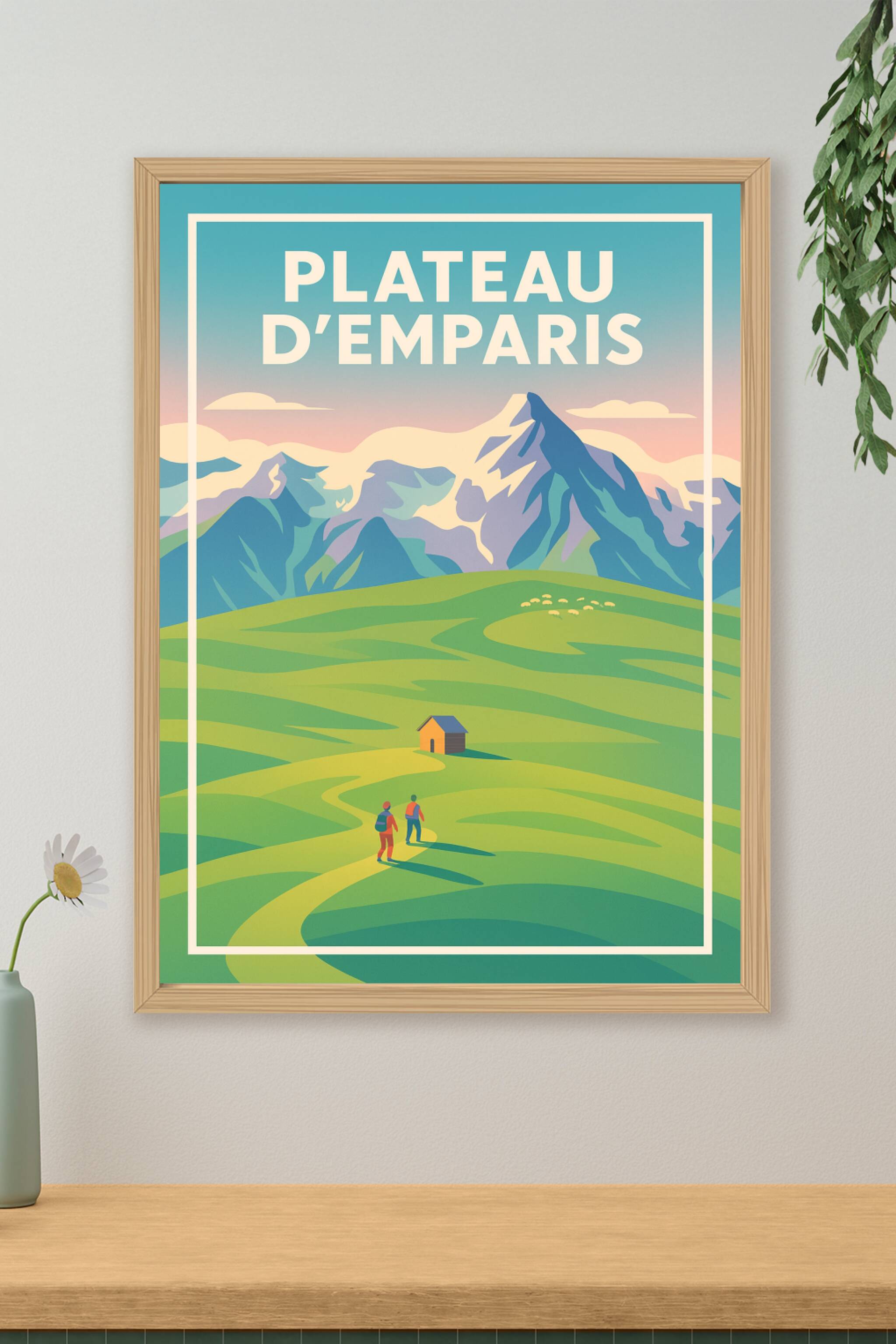 Affiche de Plateau d'Emparis - Évasion majestueuse face à la Meije