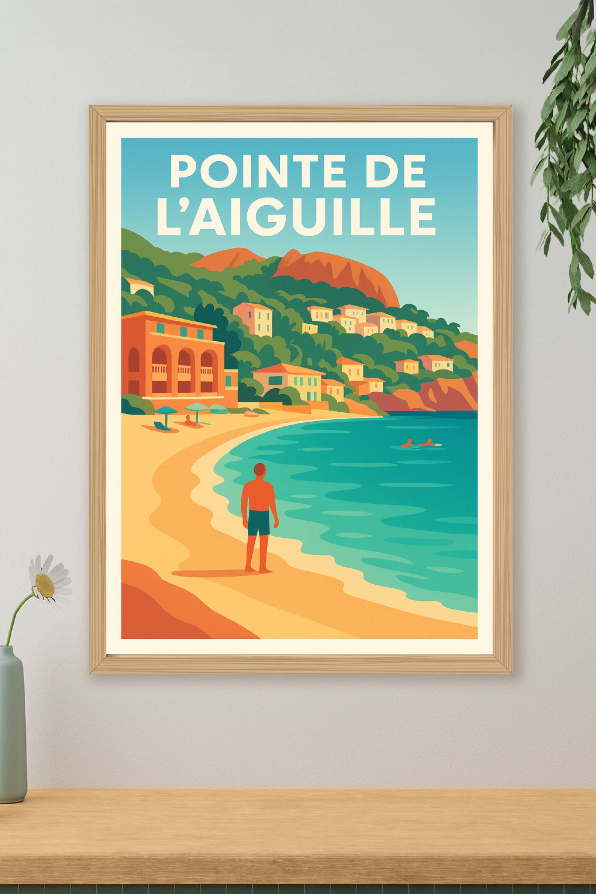 Affiche de Pointe de l'Aiguille - L'éclat de la Riviera dans votre salon