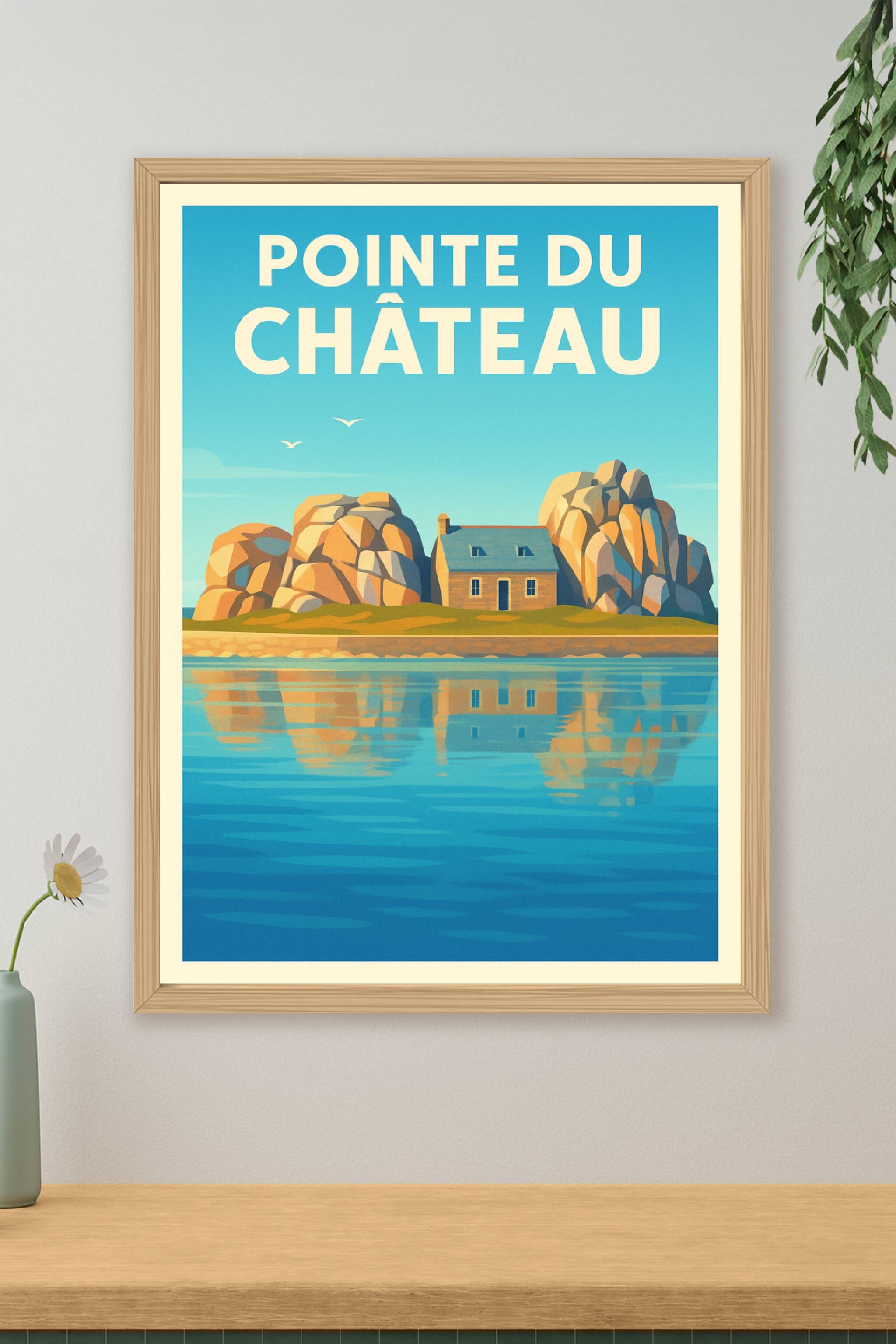 Affiche de Pointe du Château - L'icône de la Bretagne sauvage entre terre et mer