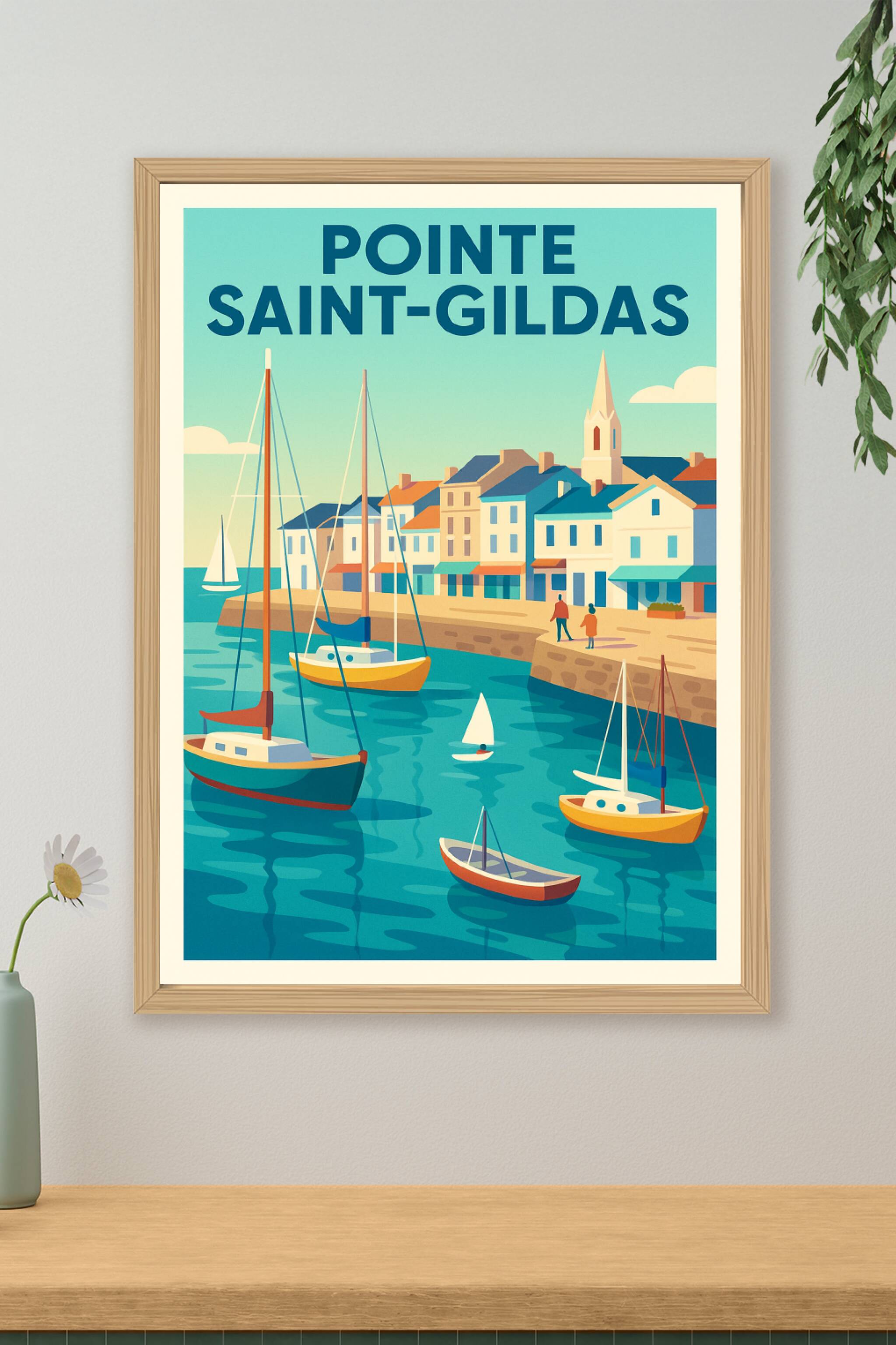 Affiche de Pointe Saint-Gildas - L'élégance maritime au cœur de votre déco