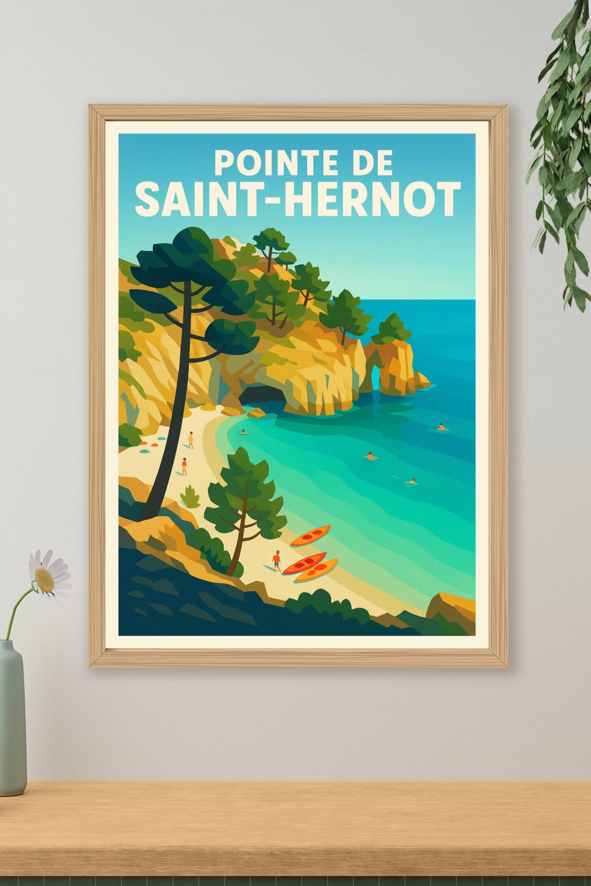 Affiche de Pointe de Saint-Hernot - L'éclat turquoise de la presqu'île de Crozon