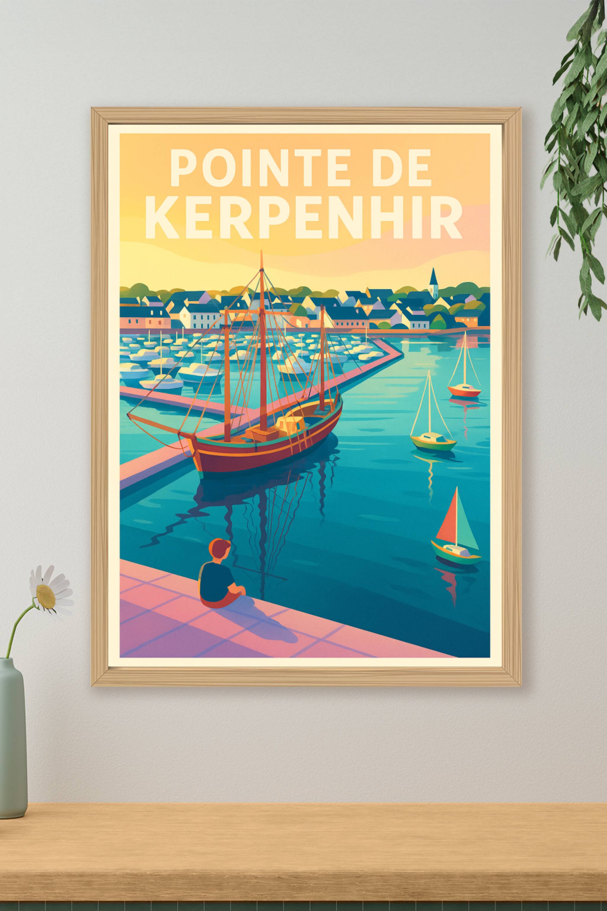 Affiche de Pointe de Kerpenhir - L'élégance maritime du Morbihan