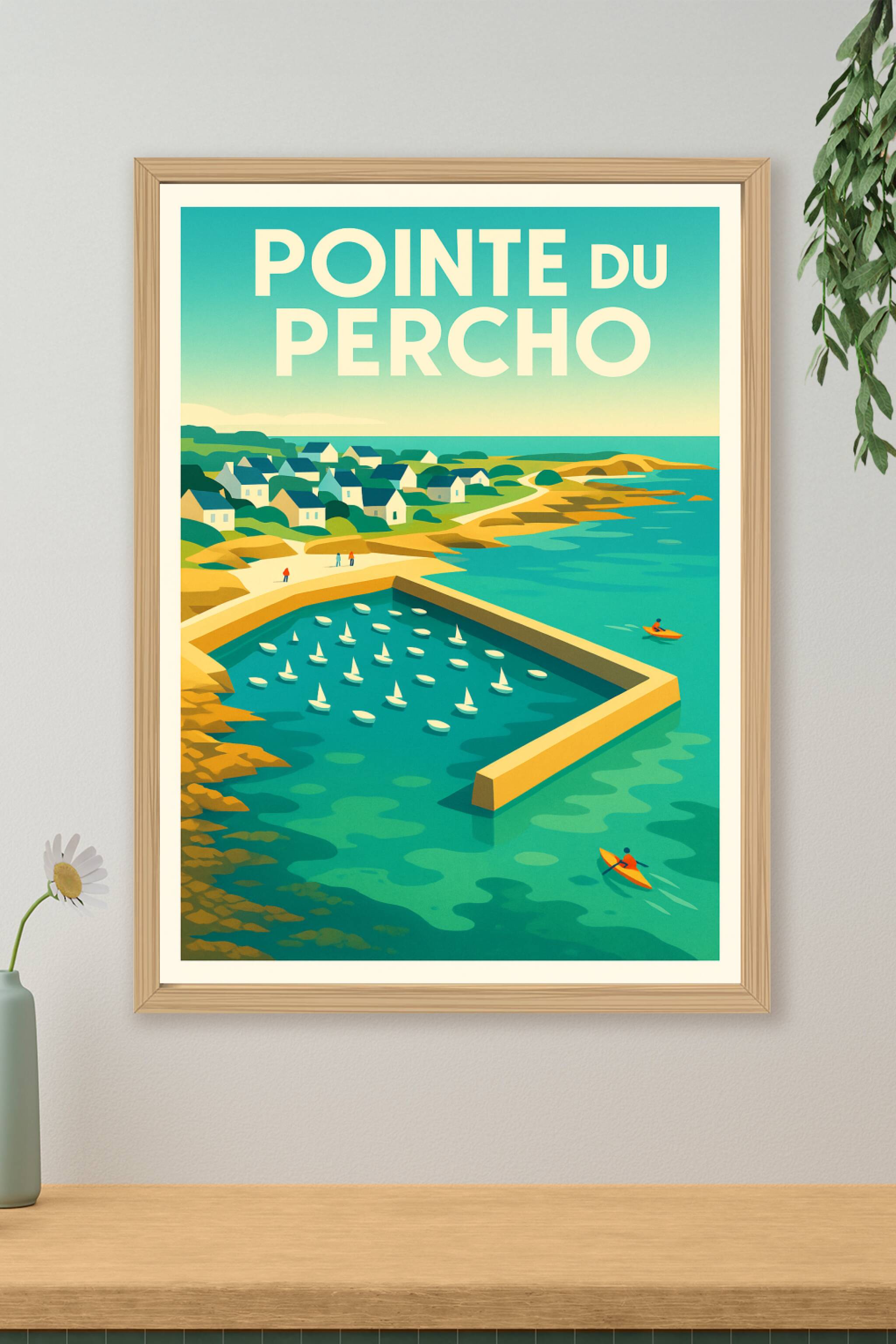 Affiche de Pointe du Percho - L'éclat sauvage du littoral breton
