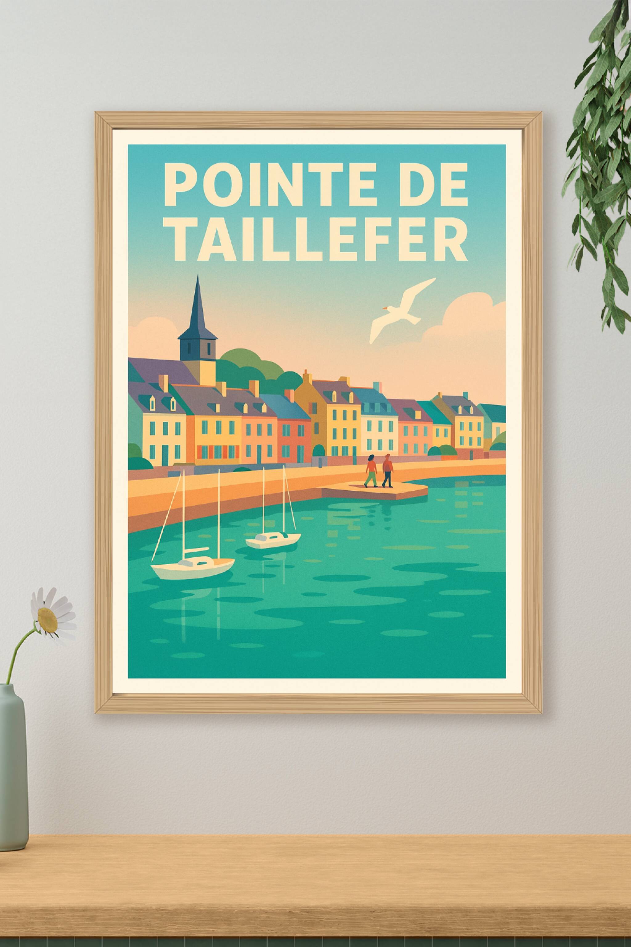 Affiche de Pointe de Taillefer - L'élégance colorée du littoral breton