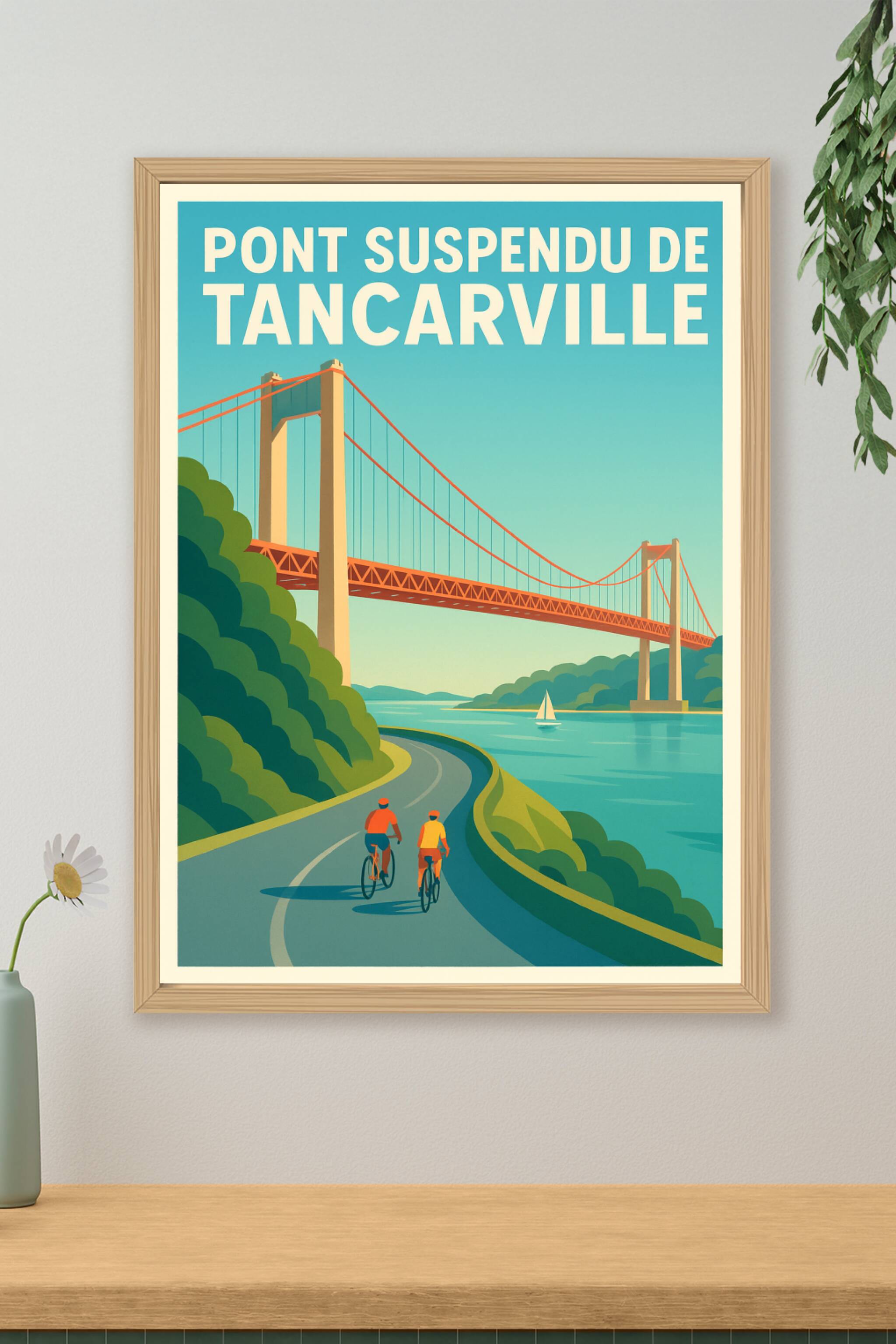 Affiche de Pont de Tancarville - L'élégance industrielle au cœur de la Normandie