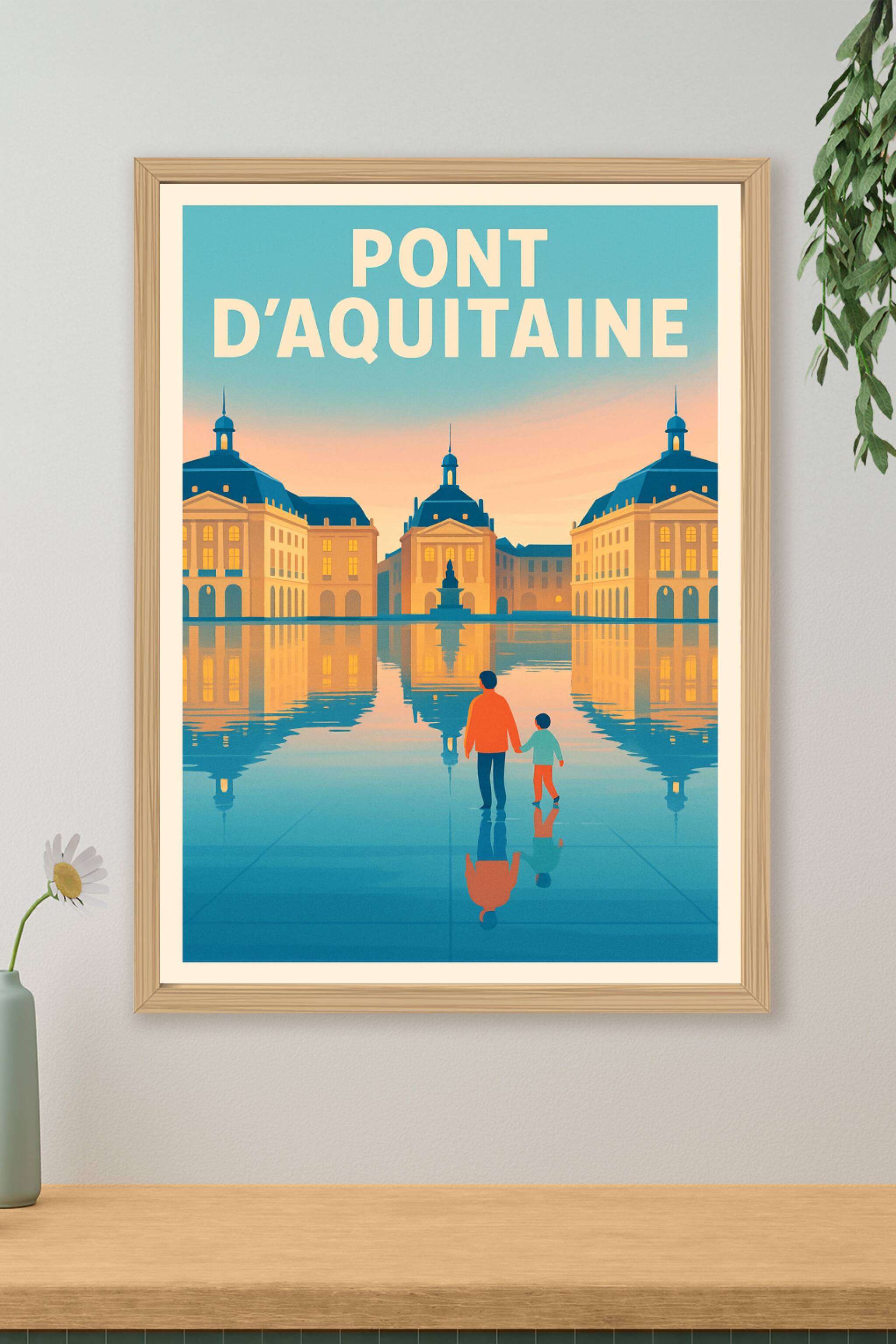 Affiche de Pont d'Aquitaine - L'élégance bordelaise au fil de l'eau