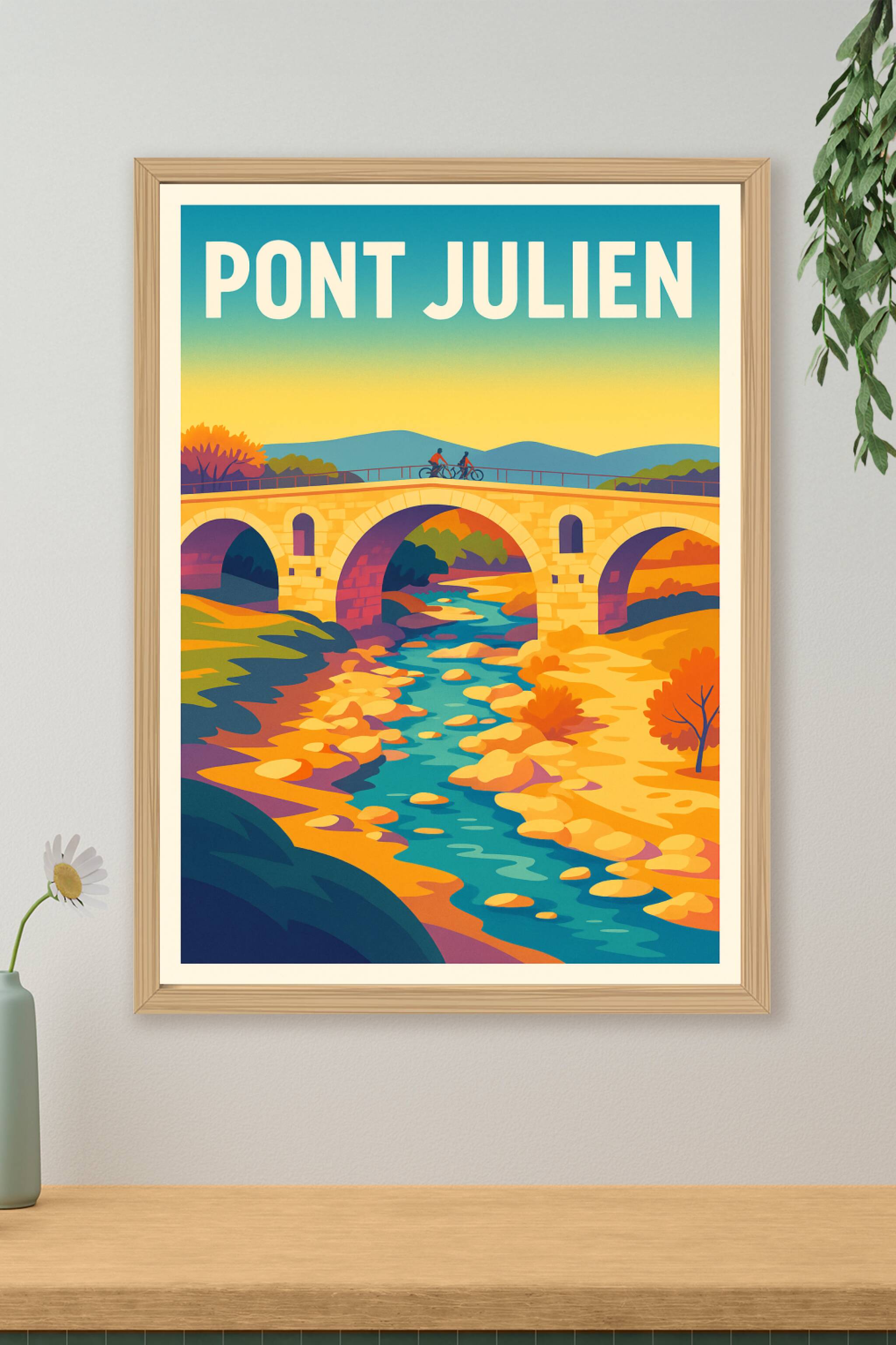 Affiche de Pont Julien - L'éclat de la Provence sous un soleil doré