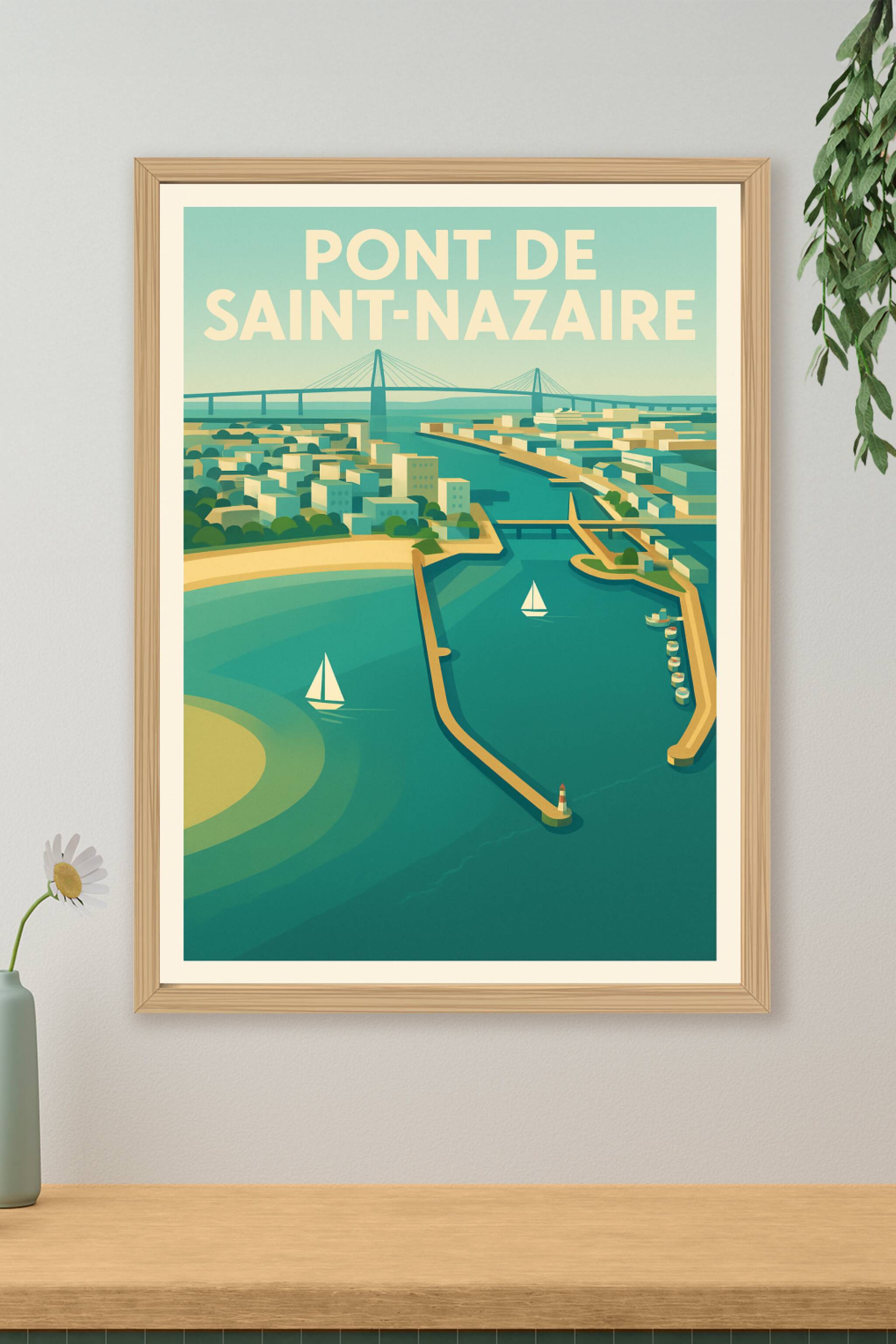 Affiche de Saint-Nazaire - L'élégance architecturale entre terre et mer