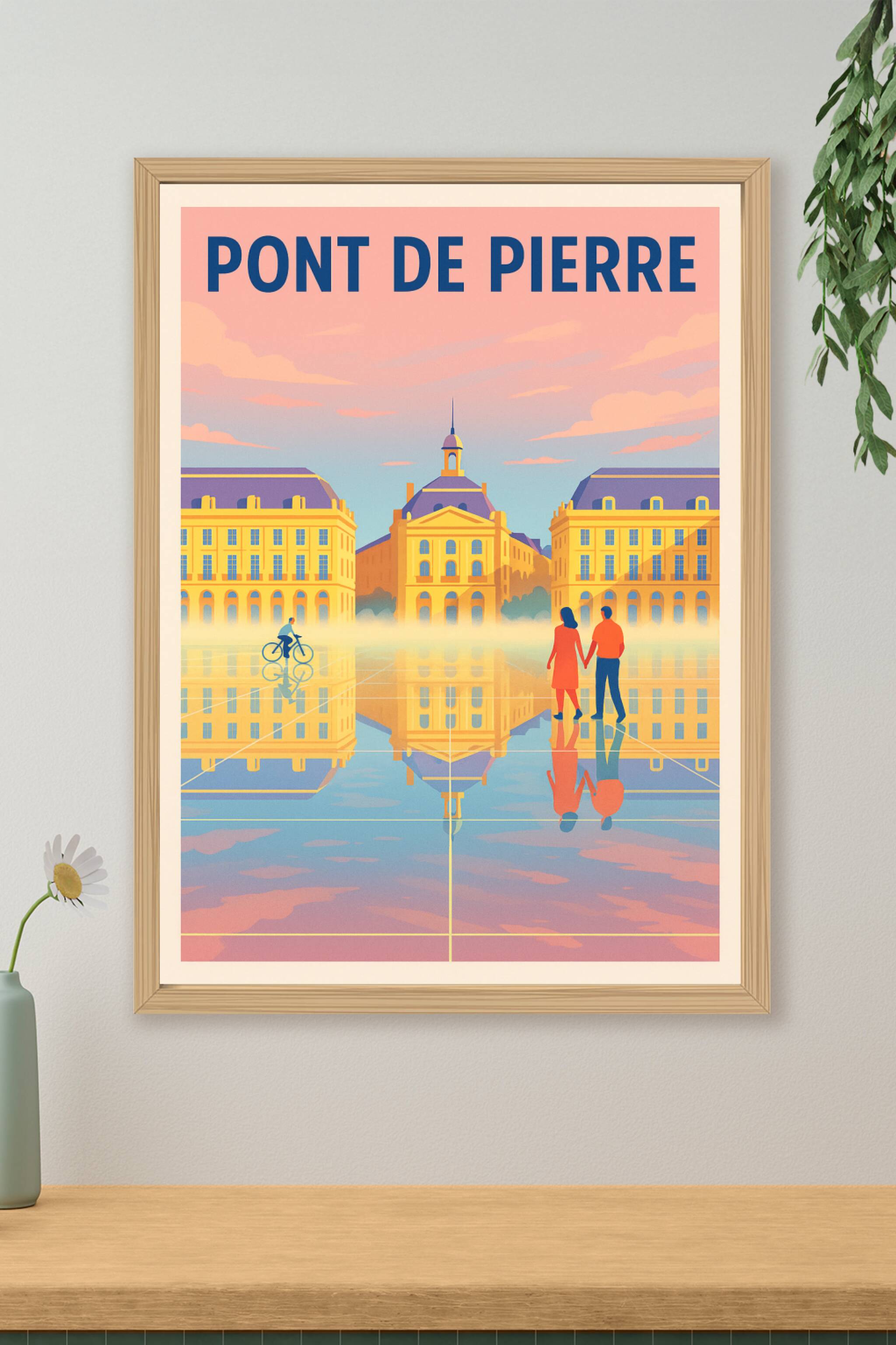 Affiche de Pont de Pierre - L'élégance architecturale au fil de l'eau