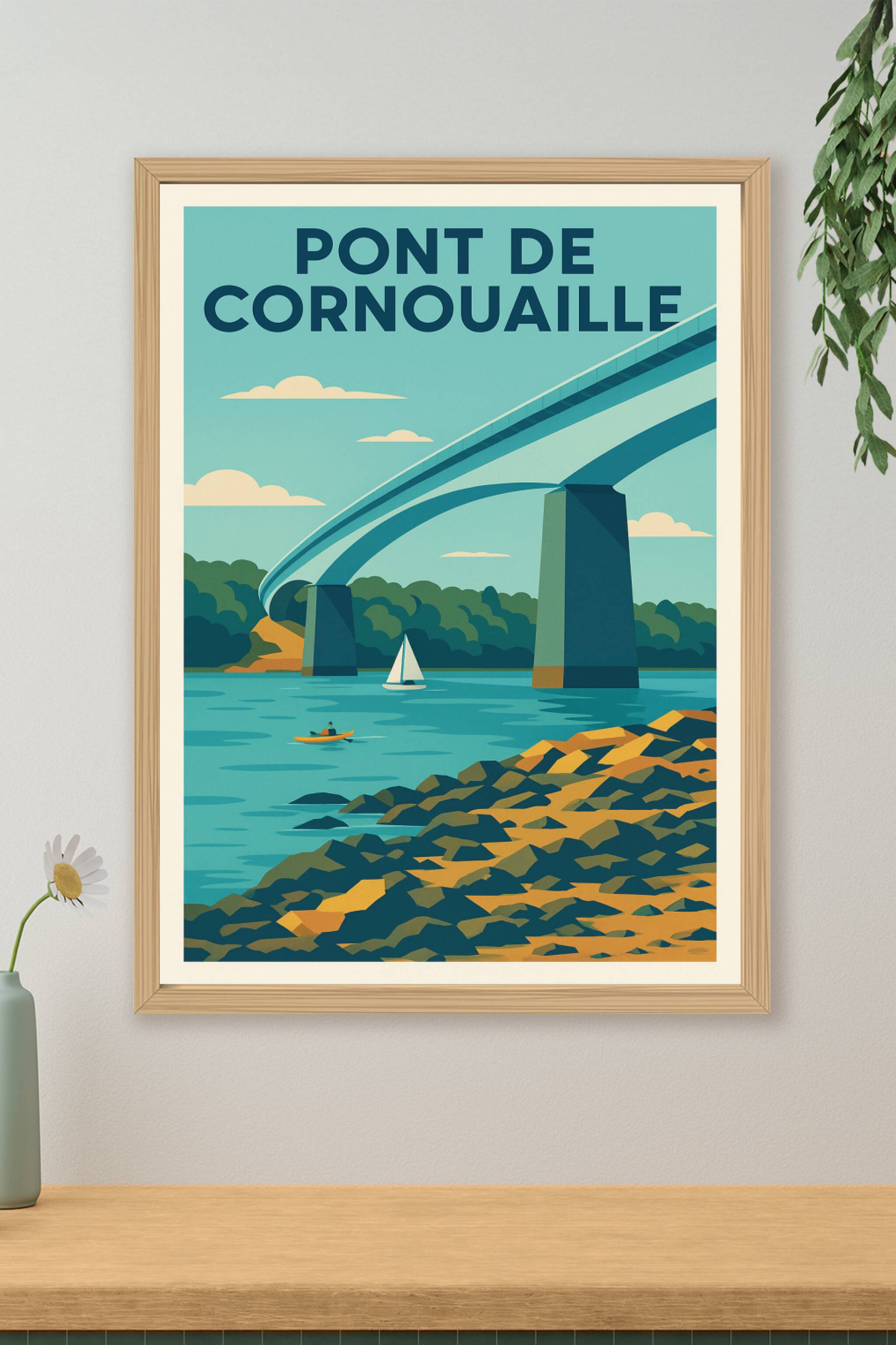 Affiche de Pont de Cornouaille - L'élégance architecturale entre terre et mer