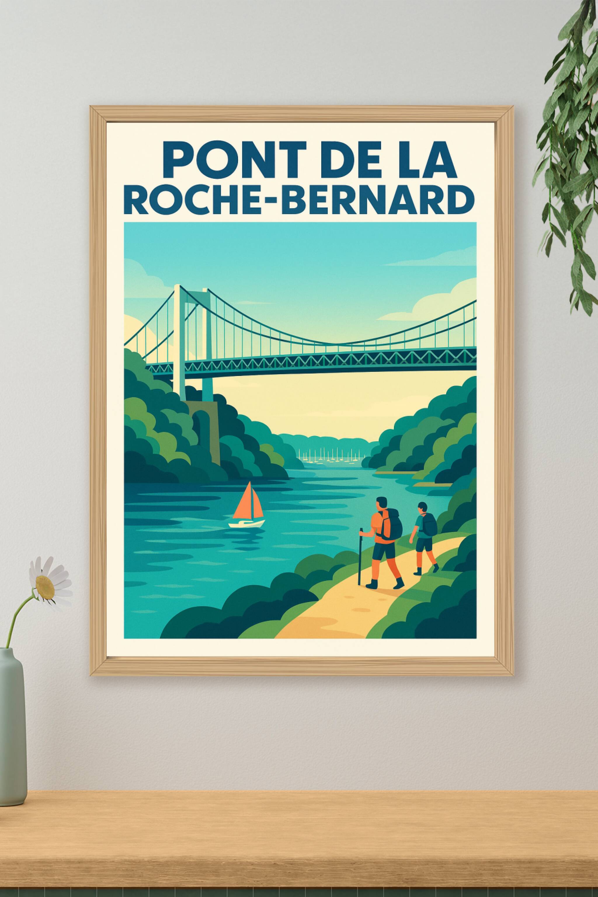 Affiche de La Roche-Bernard - L'élégance suspendue sur la Vilaine