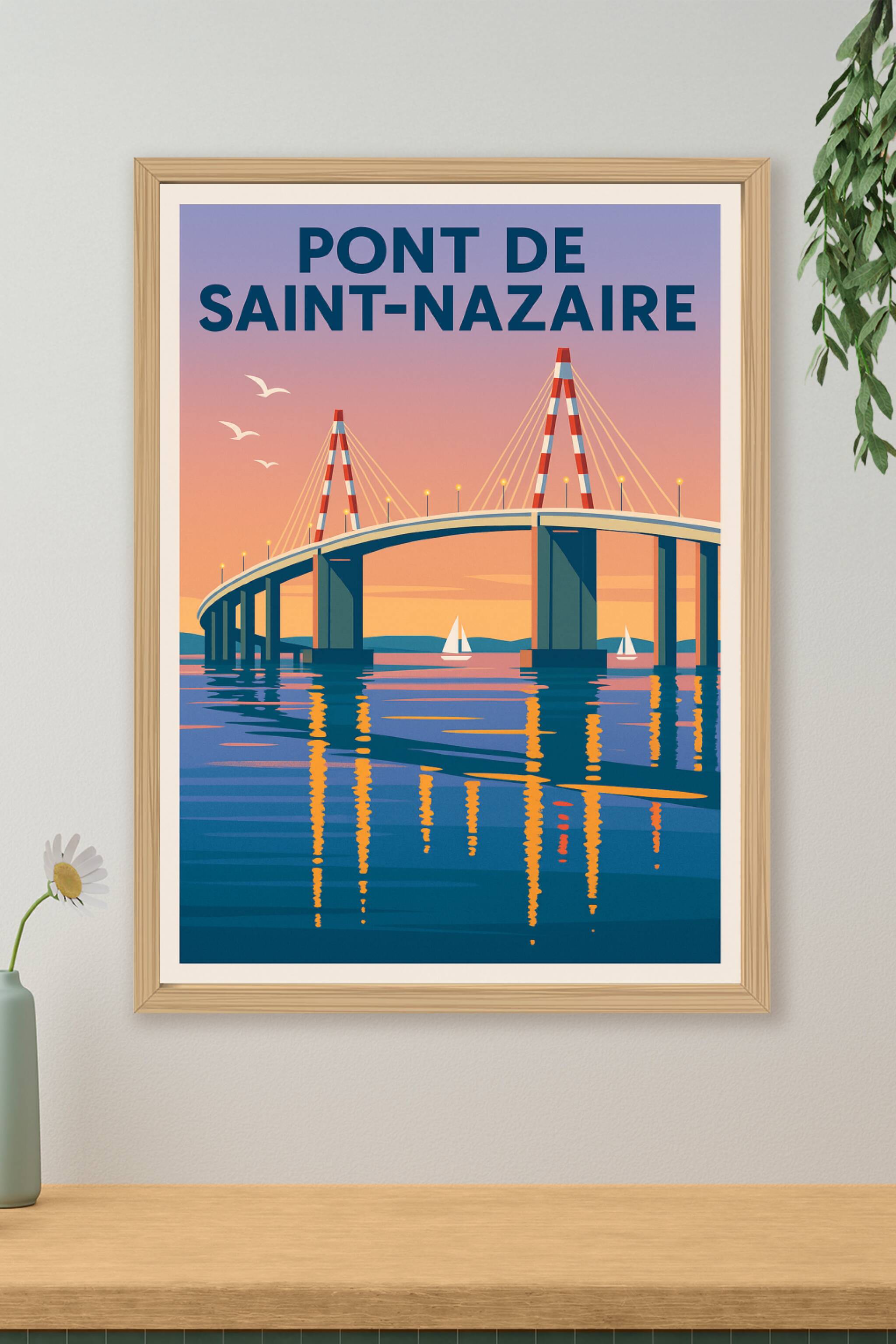 Affiche de Saint-Nazaire - L'élégance architecturale entre ciel et mer