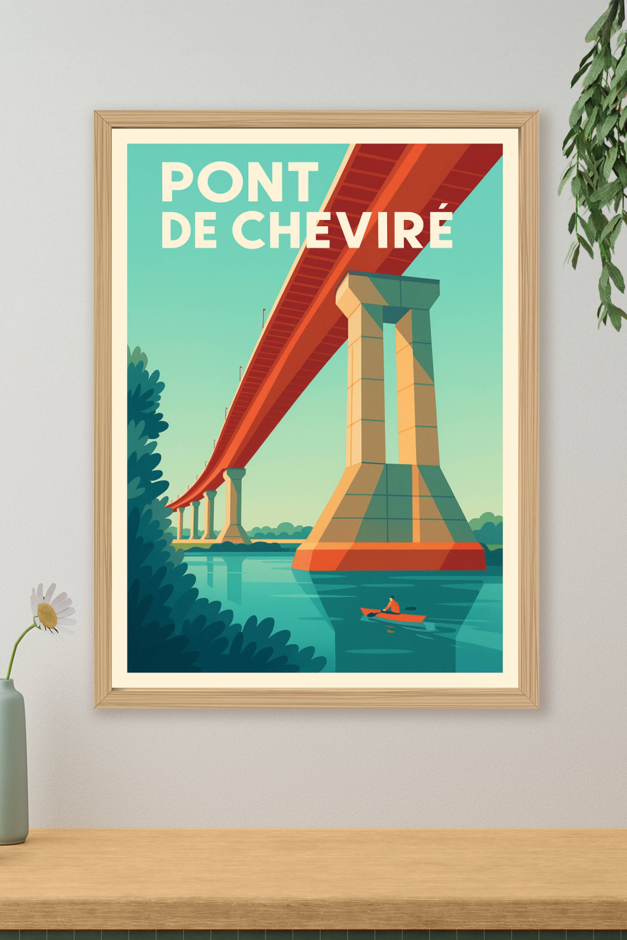 Affiche de Pont de Cheviré - L'élégance architecturale de Nantes