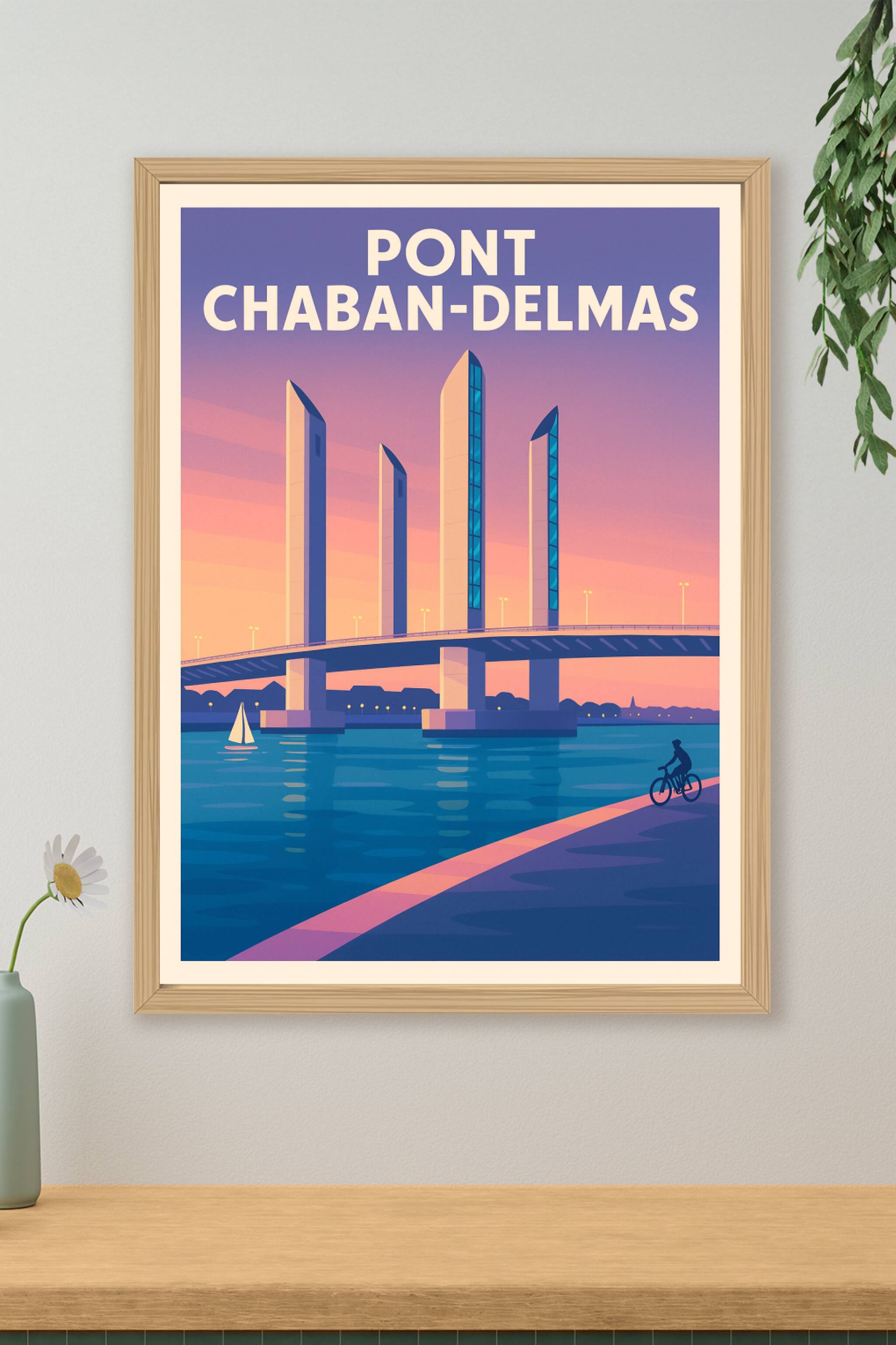 Affiche de Bordeaux - L'élégance moderne du Pont Chaban-Delmas