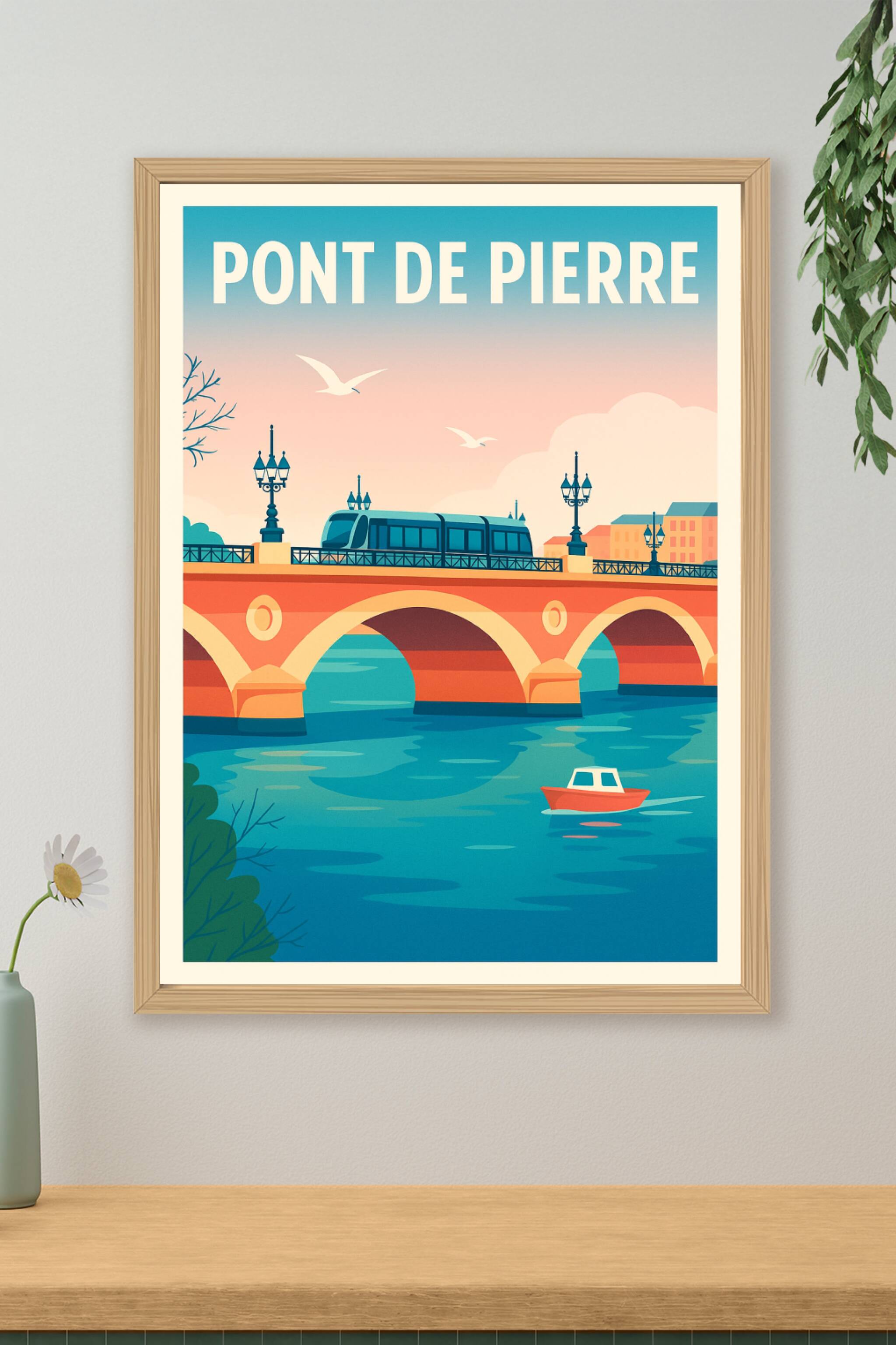 Affiche de Pont de Pierre - L'élégance bordelaise au fil de l'eau