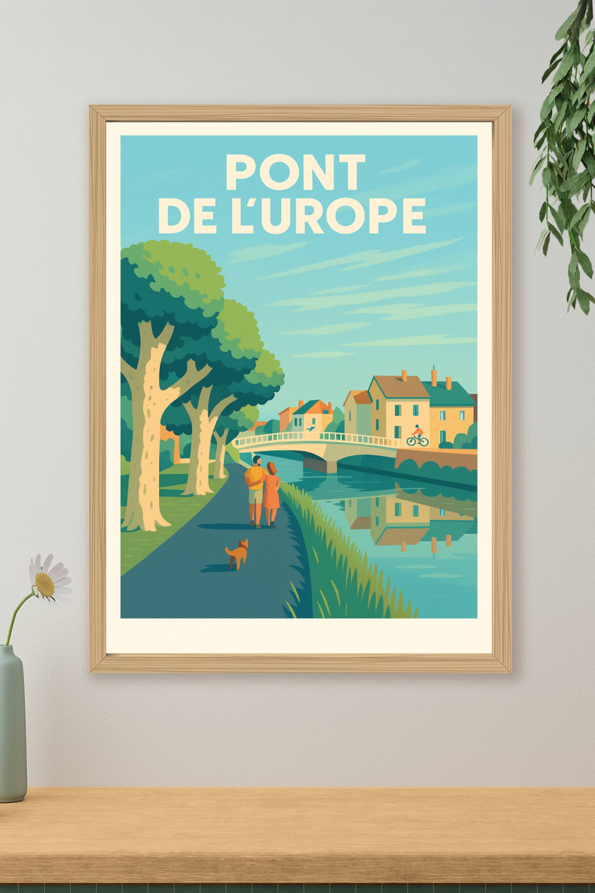 Affiche de Pont de l'Europe - Douceur de vivre au fil de l'eau