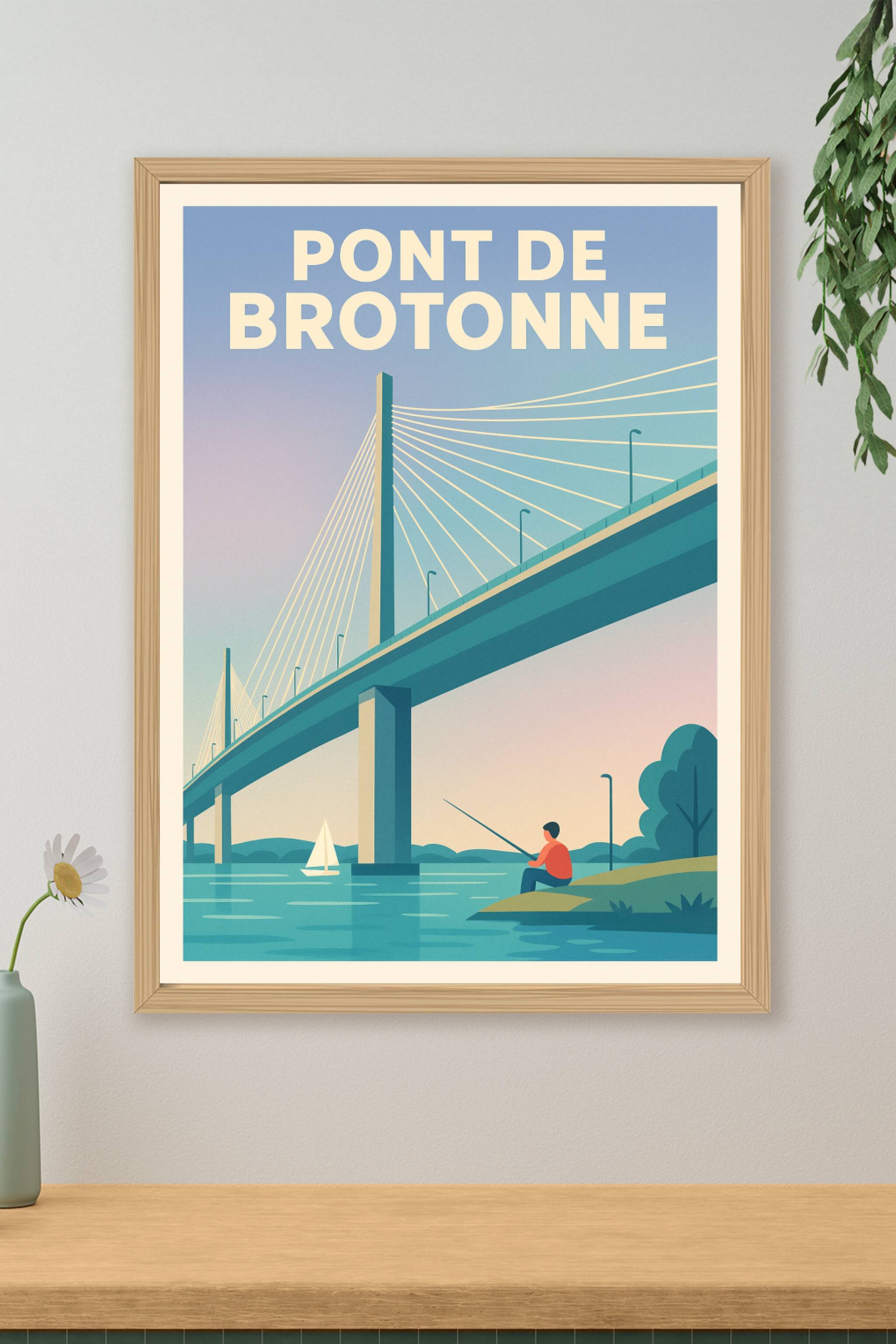 Affiche de Pont de Brotonne - L'élégance architecturale au fil de la Seine