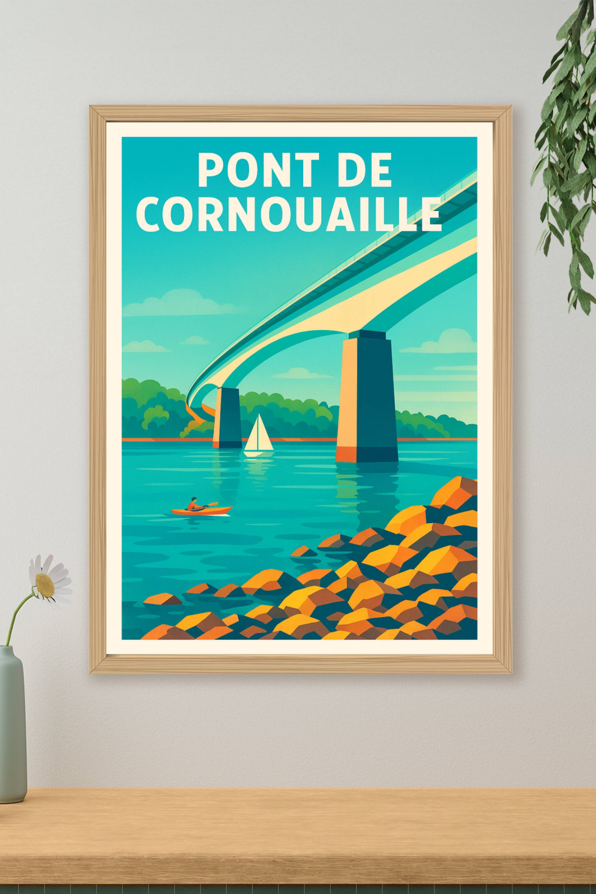 Affiche de Pont de Cornouaille - L'élégance architecturale entre terre et mer