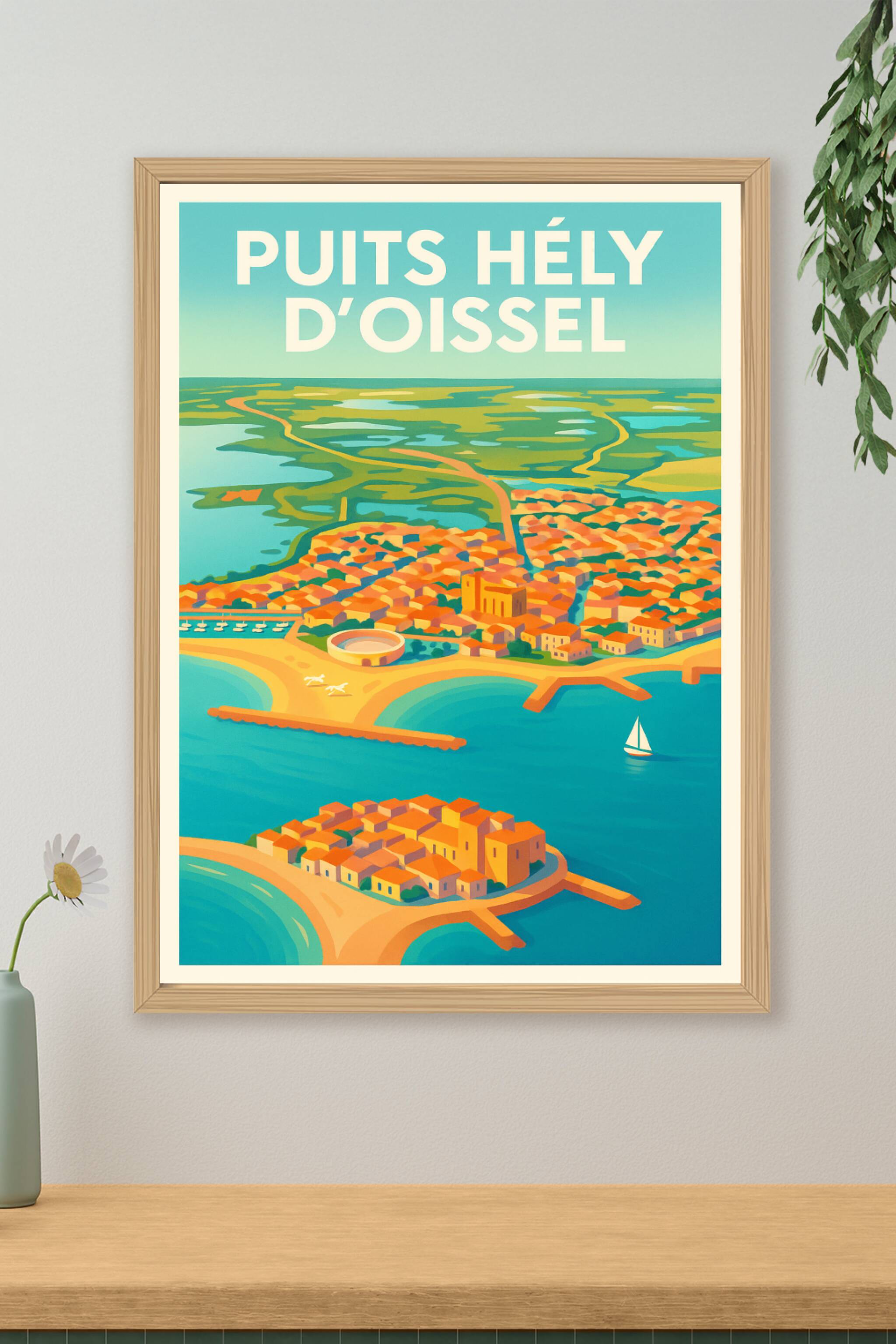 Affiche de Puits Hély d'Oissel - L'éclat du littoral en version vintage