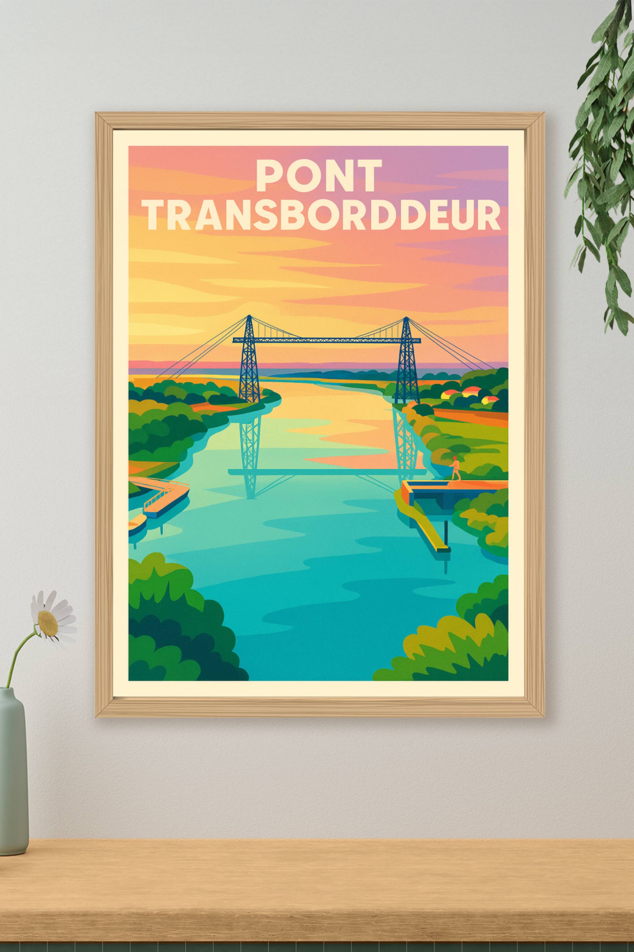 Affiche de Rochefort - L'élégance vintage du Pont Transbordeur