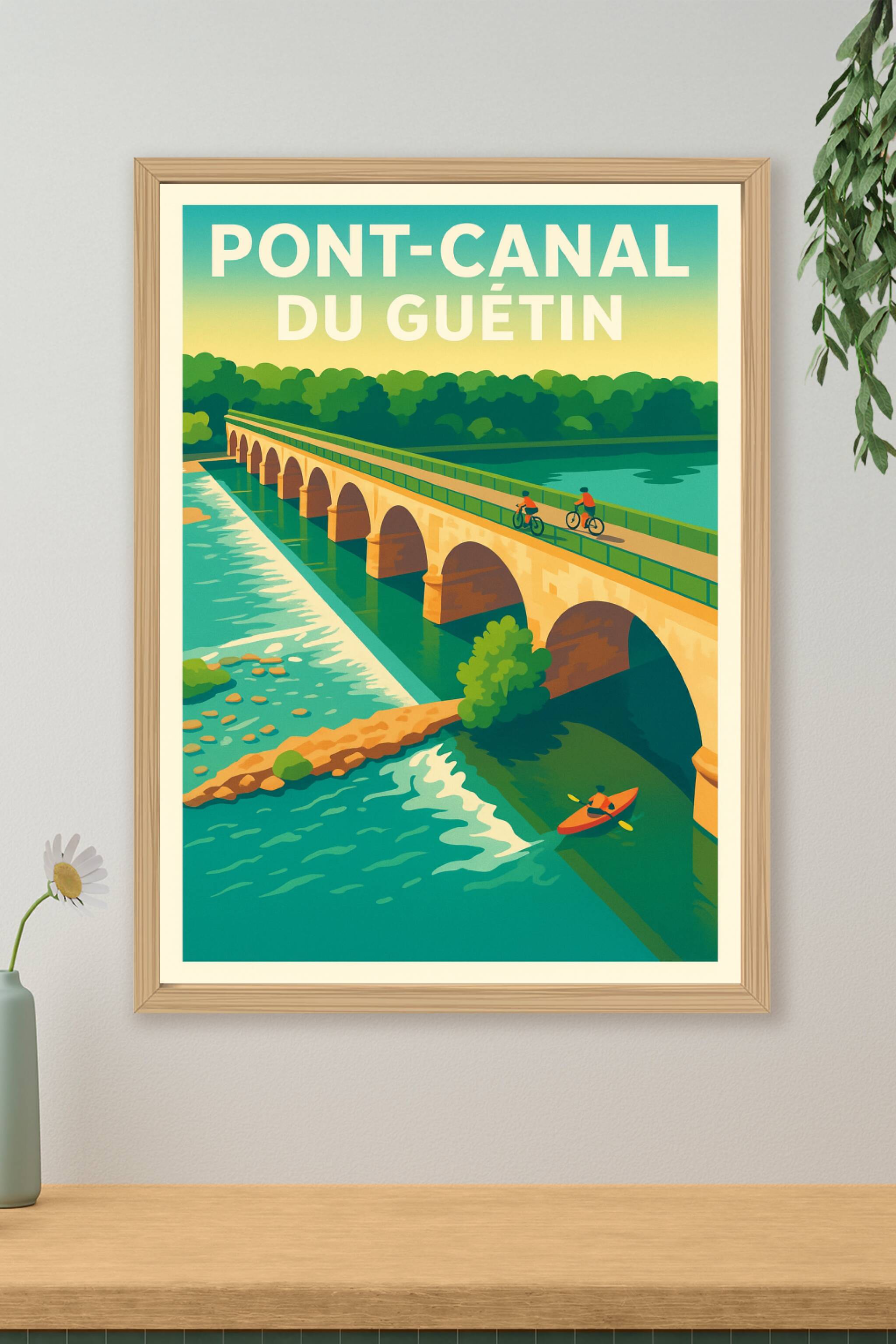 Affiche de Pont-canal du Guétin - L'élégance du patrimoine entre ciel et eau
