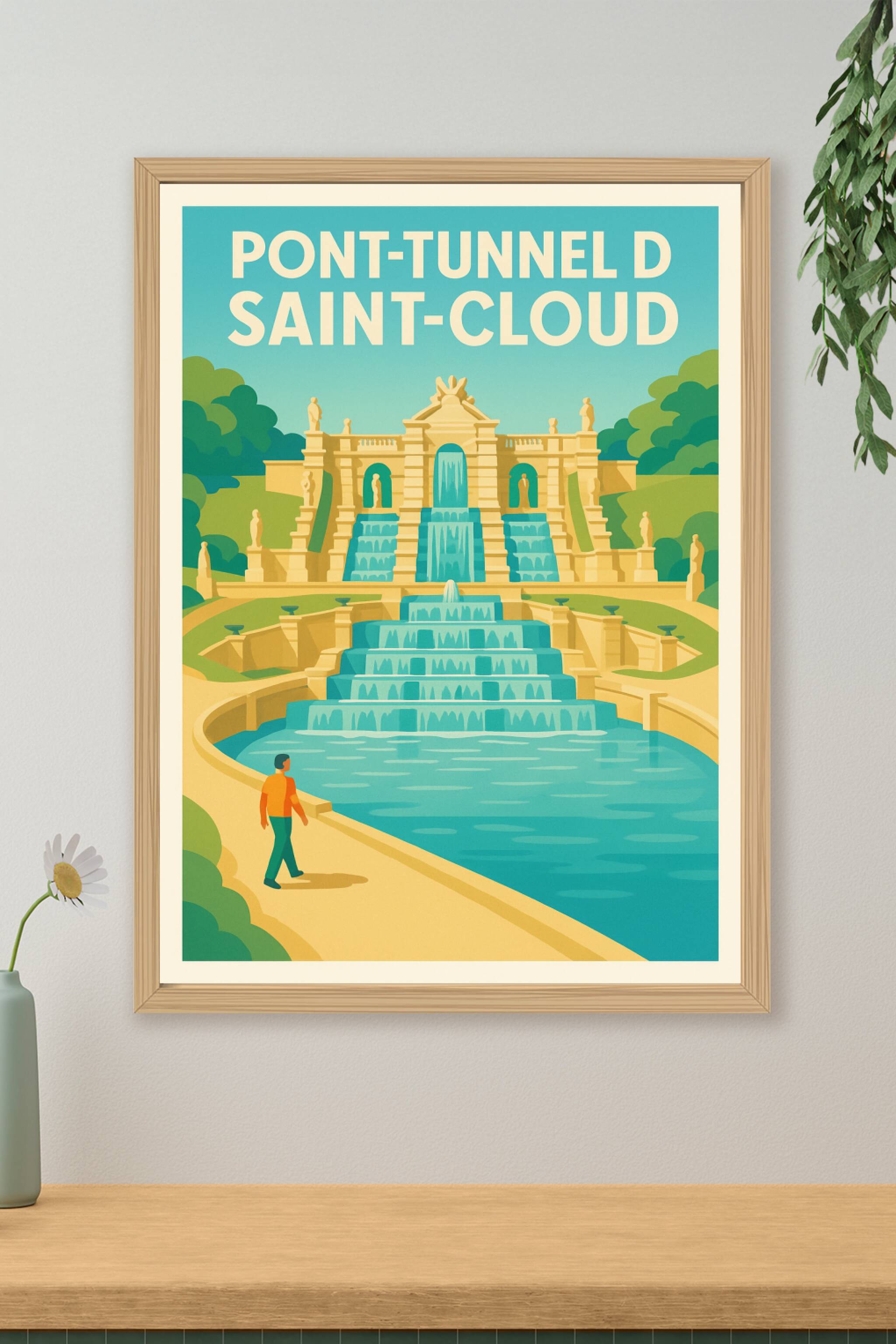 Affiche de Saint-Cloud - L'élégance de la Grande Cascade en affiche