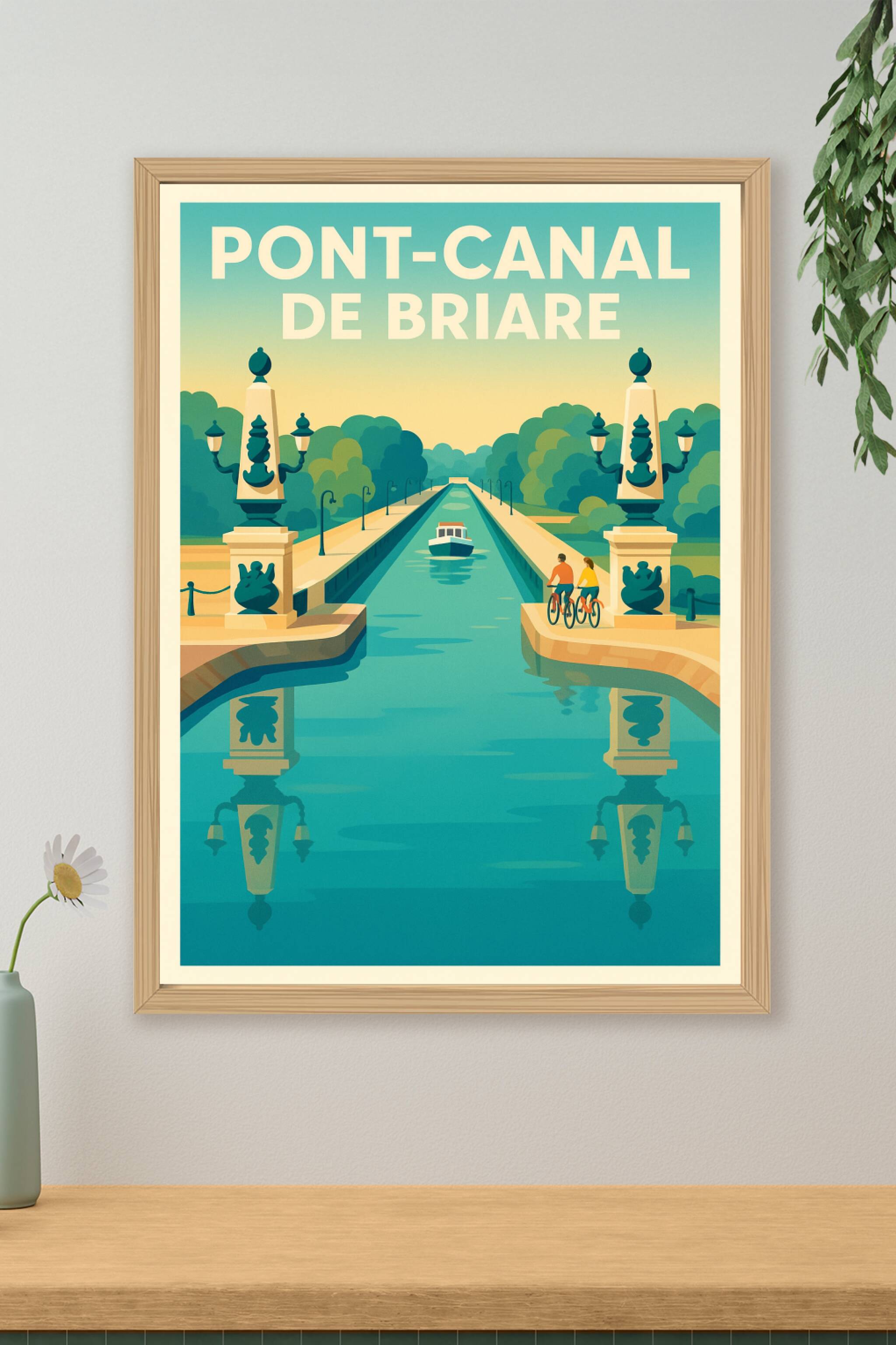 Affiche de Pont-canal de Briare - L'élégance au fil de l'eau