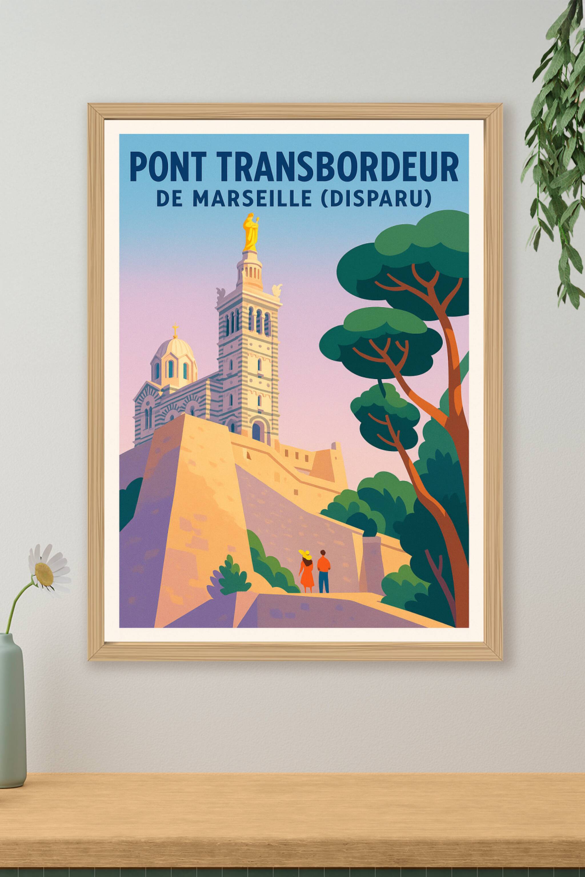 Affiche de Marseille - Le Pont Transbordeur, icône disparue de la cité phocéenne