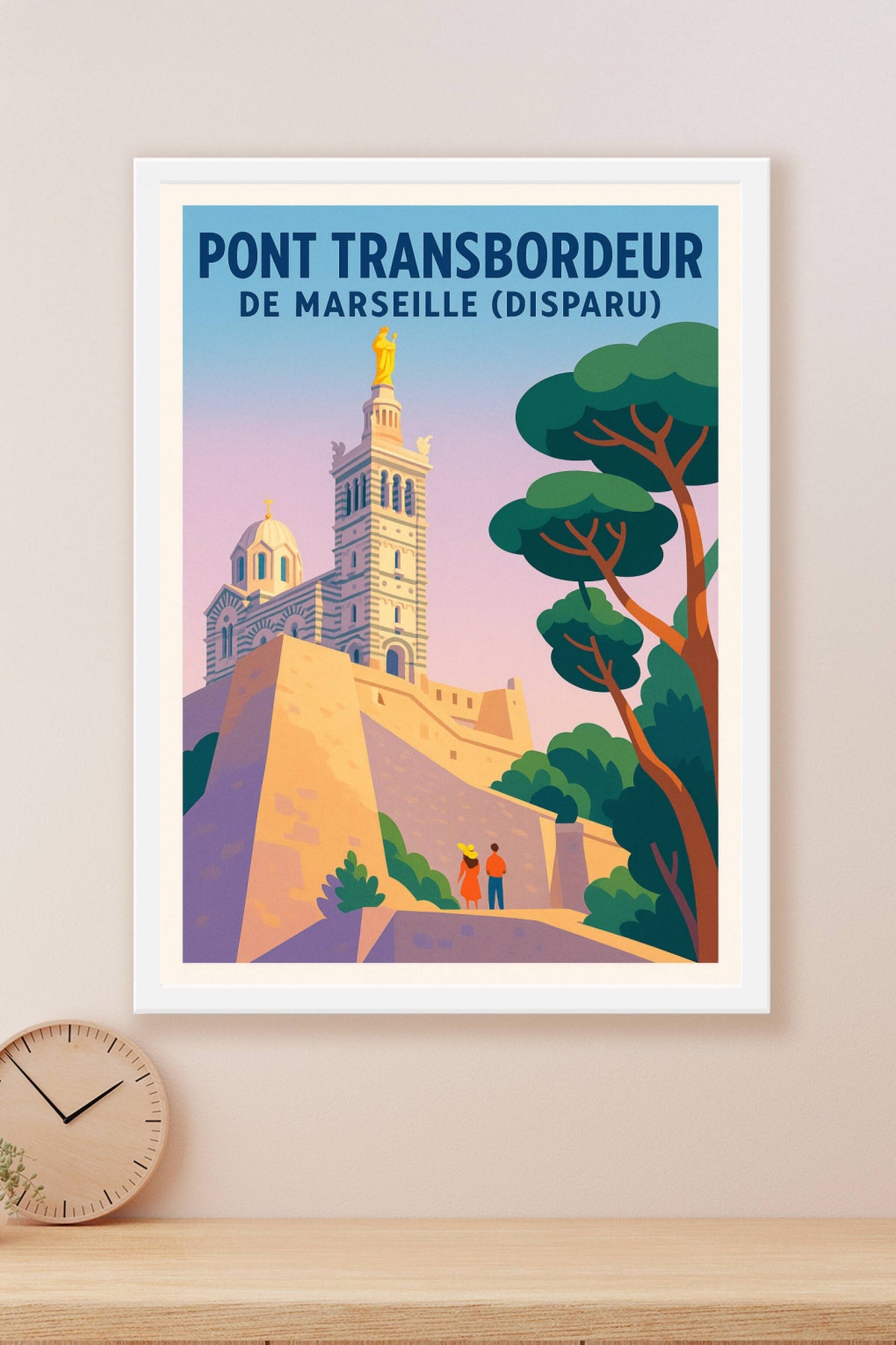 Affiche de Marseille - Le Pont Transbordeur, icône disparue de la cité phocéenne