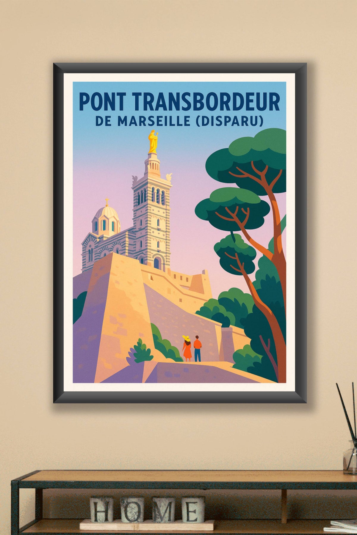 Affiche de Marseille - Le Pont Transbordeur, icône disparue de la cité phocéenne