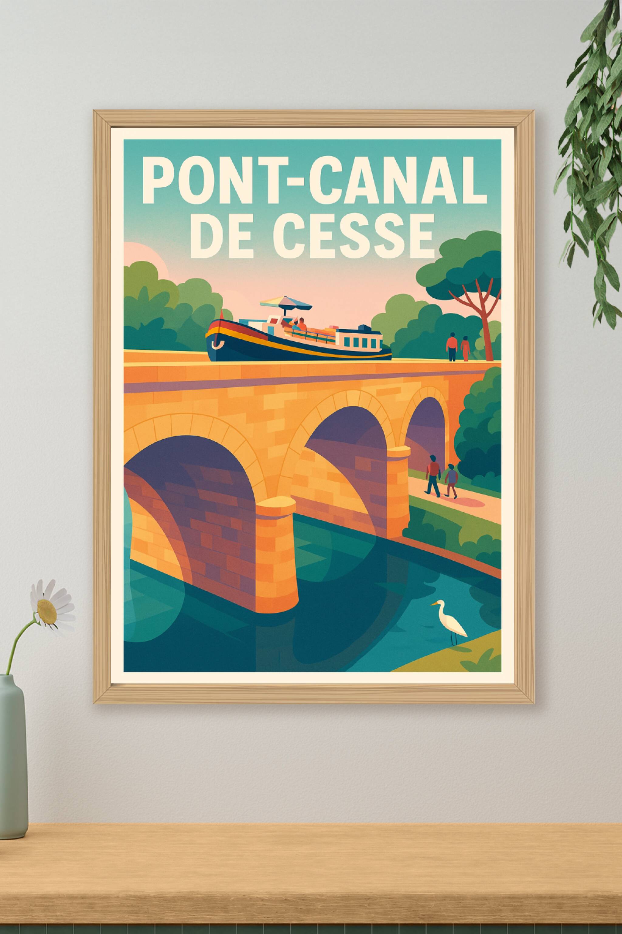Affiche de Pont-canal de Cesse - L'élégance du Canal du Midi chez vous
