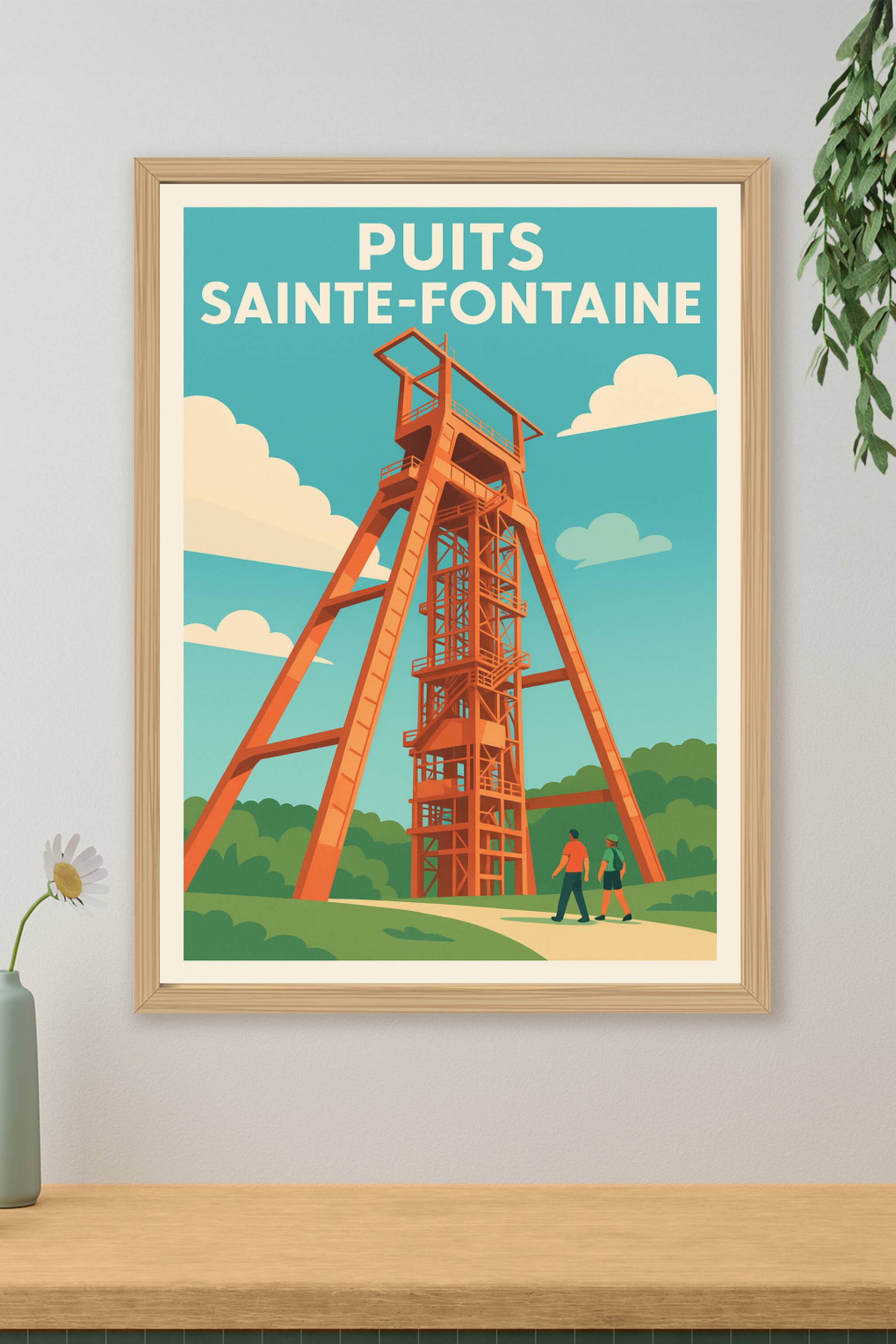 Affiche de Puits Sainte-Fontaine - L'élégance du patrimoine industriel